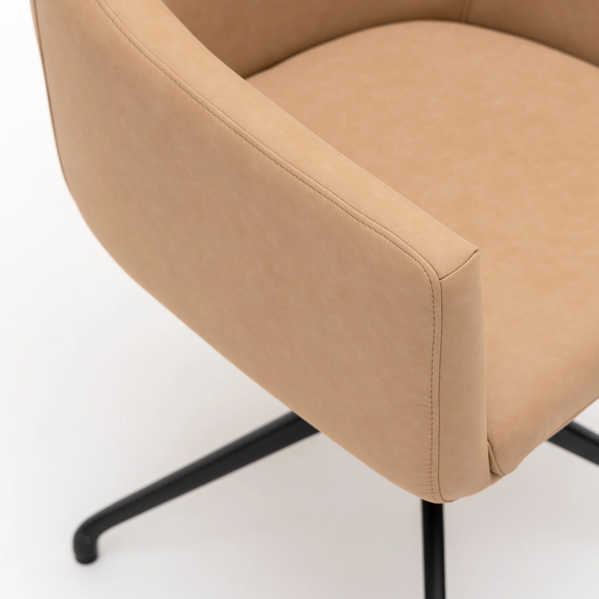 Oliver Desk Chair - Tan Vegan Leather - Image 12