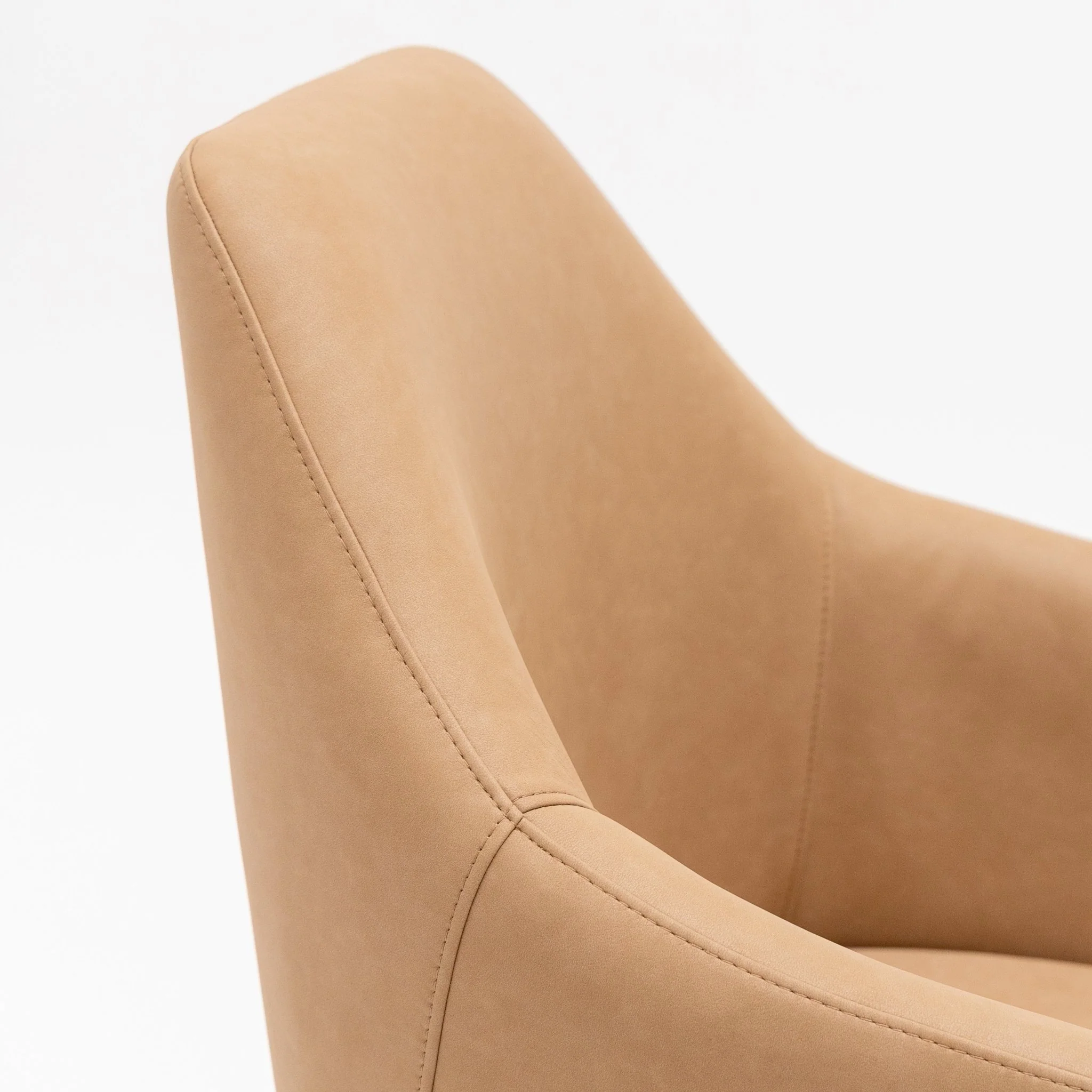 Oliver Desk Chair - Tan Vegan Leather - Image 9
