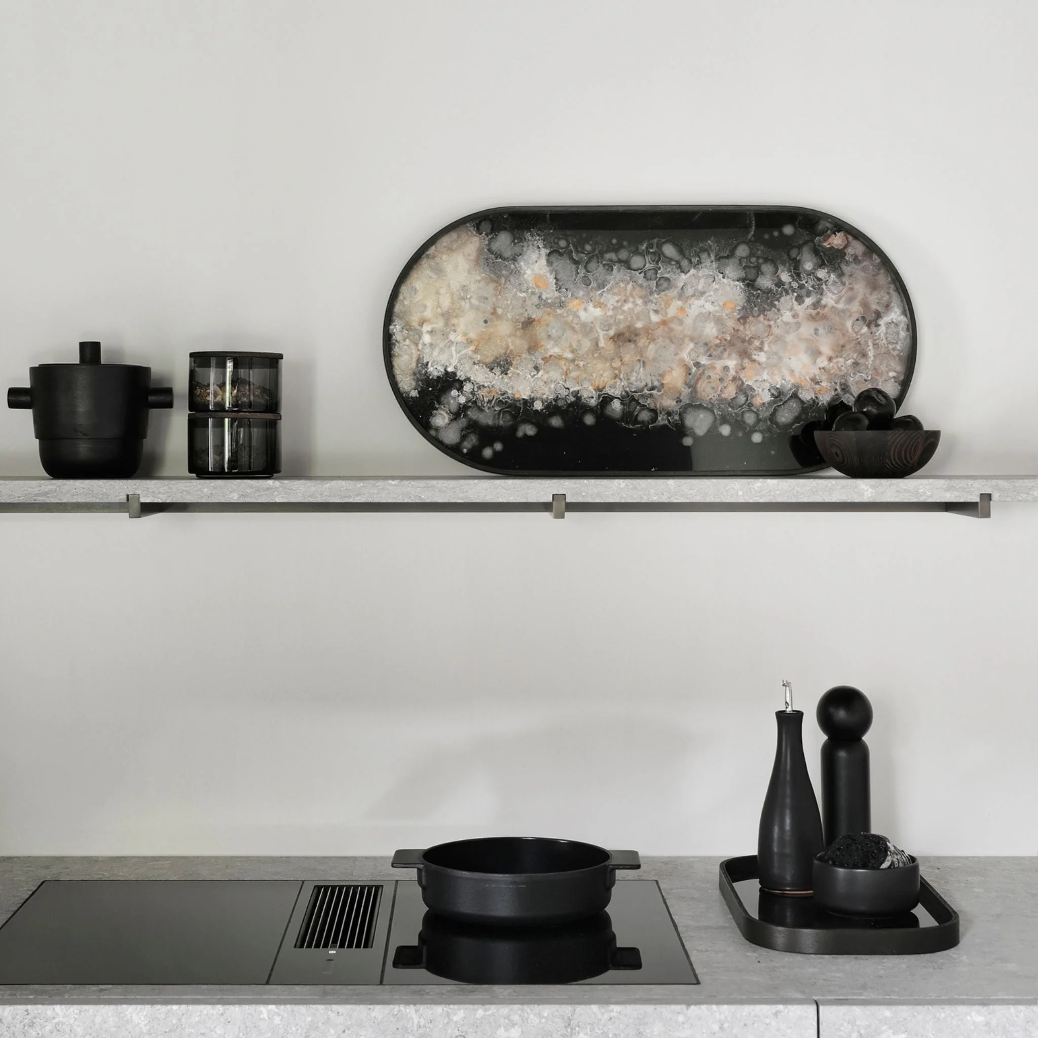 Organic Glass Tray - Black - Image 3