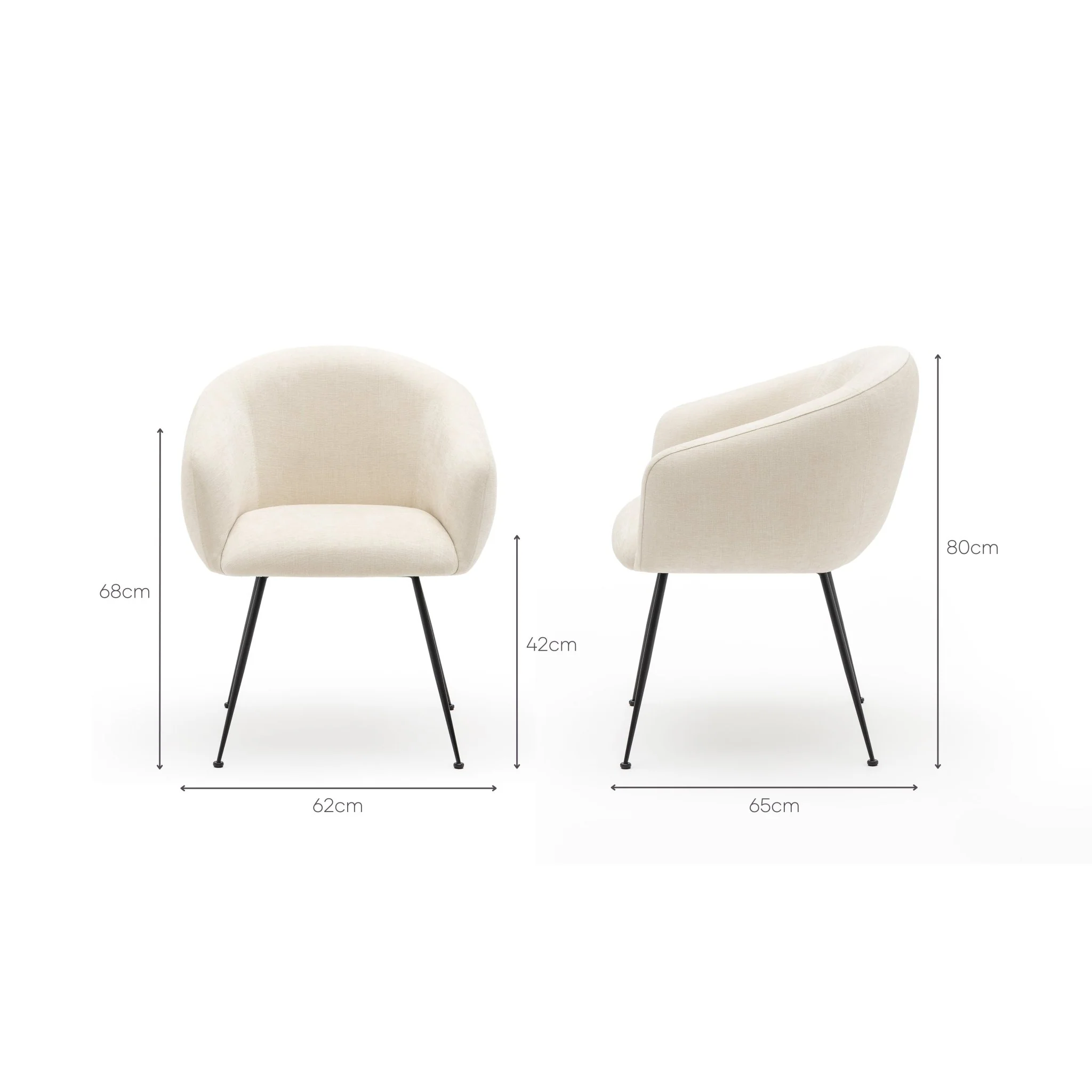 Orion Armchair - Cream - Image 17