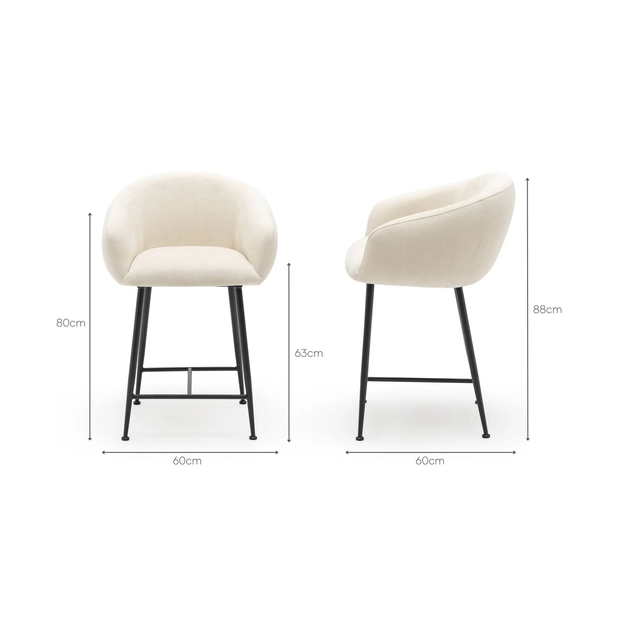 Orion Counter Chair - Cream - Image 13