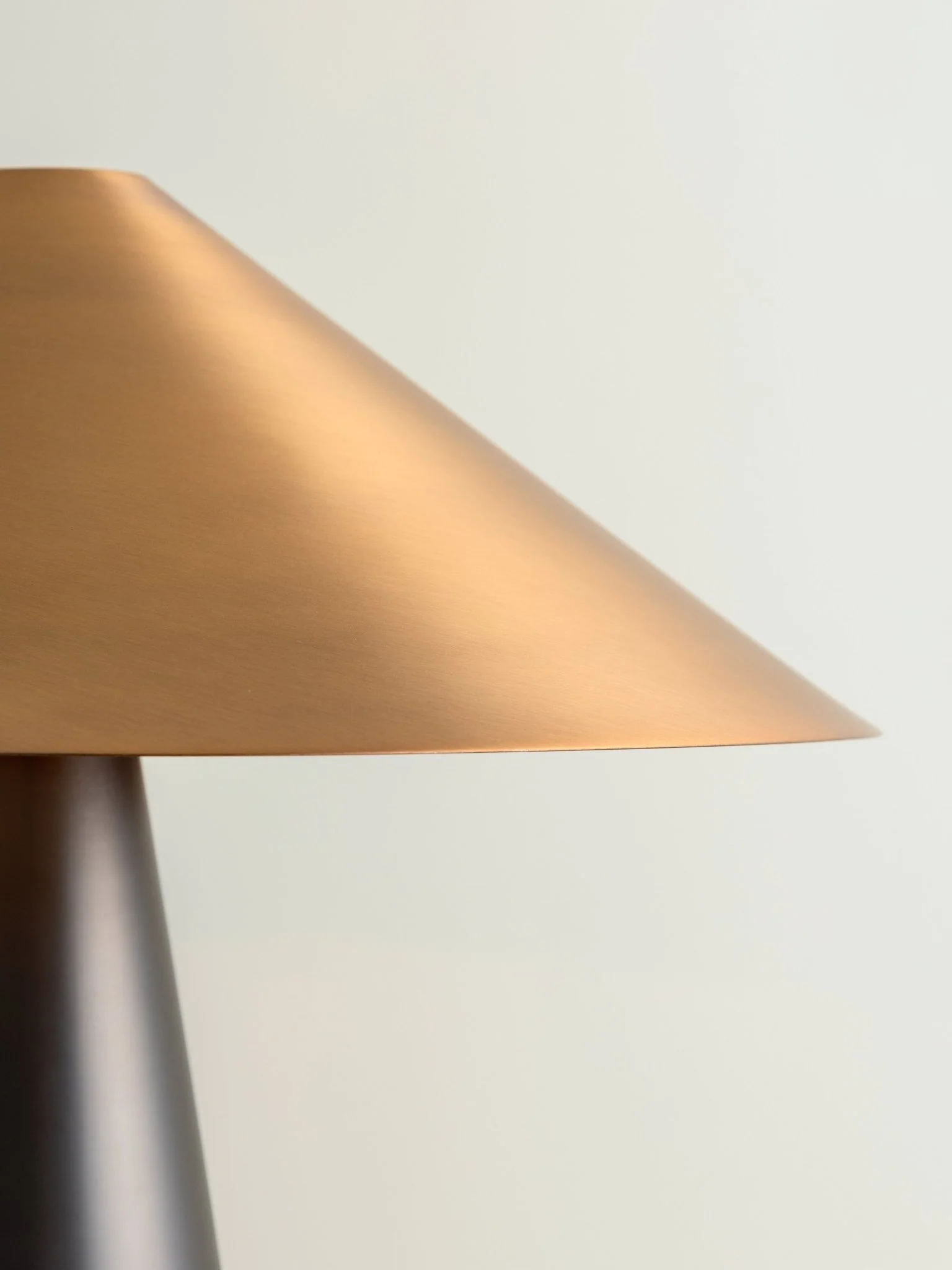 Orta - 1 Light Antique Silver And Burnished Brass Cone Table Lamp - Image 5