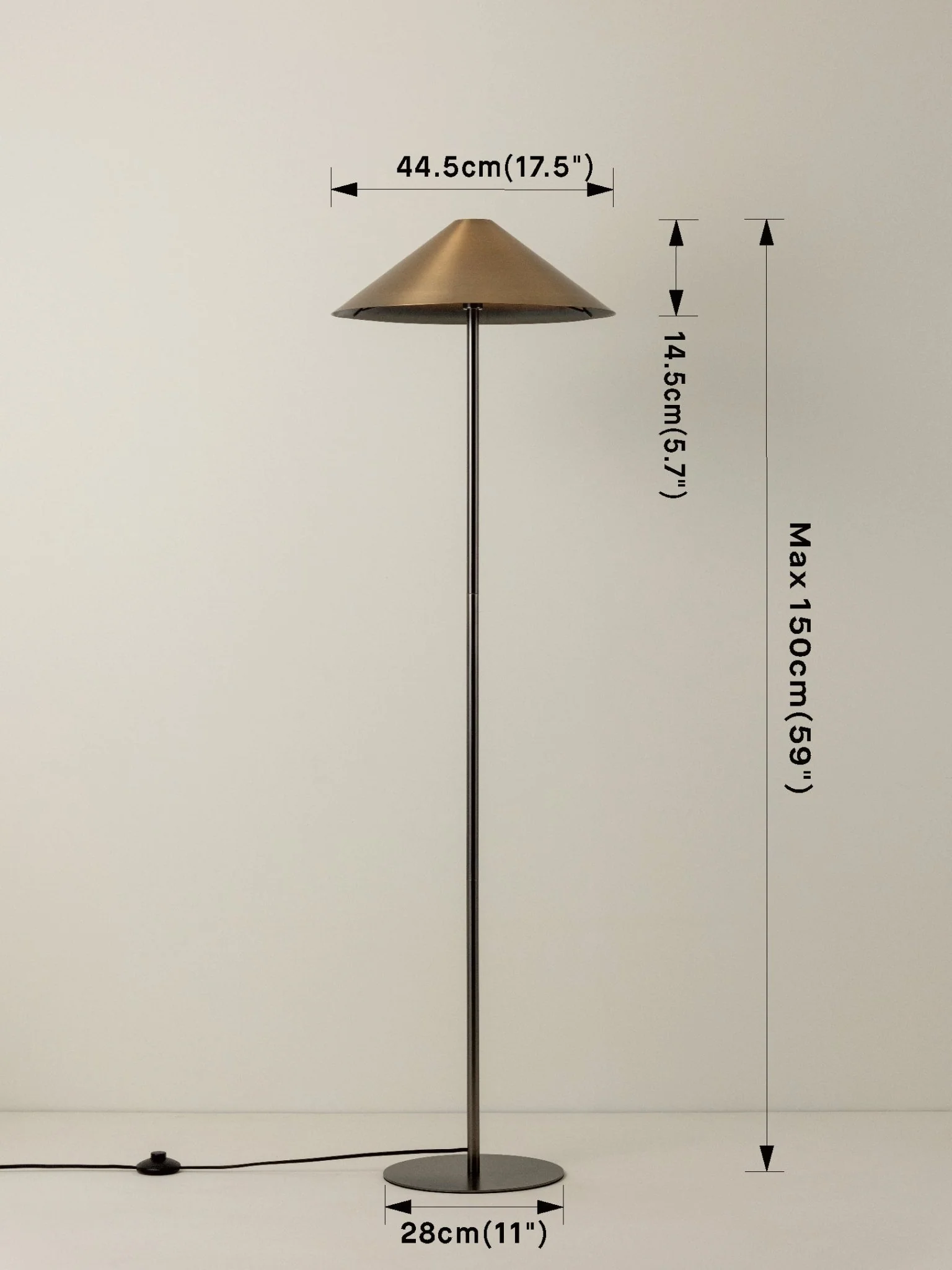 Orta - 1 Light Antique Silver And Burnished Brass Floor Lamp - Image 5
