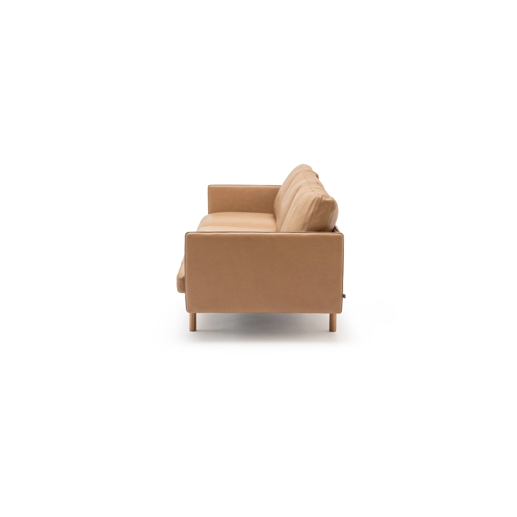 Pensive 240 Sofa - Light Oak & Pecan Leather - Image 3