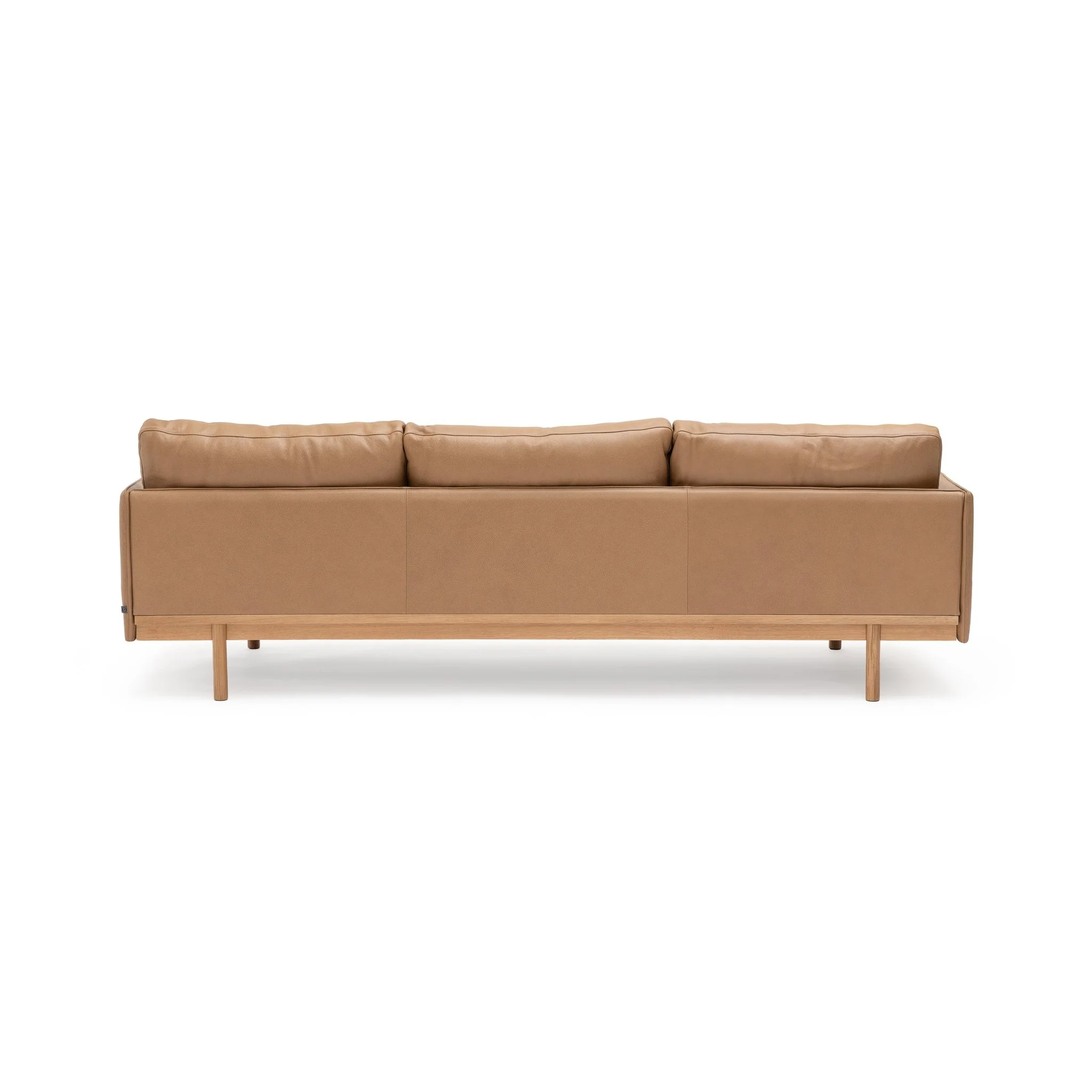 Pensive 240 Sofa - Light Oak & Pecan Leather - Image 4