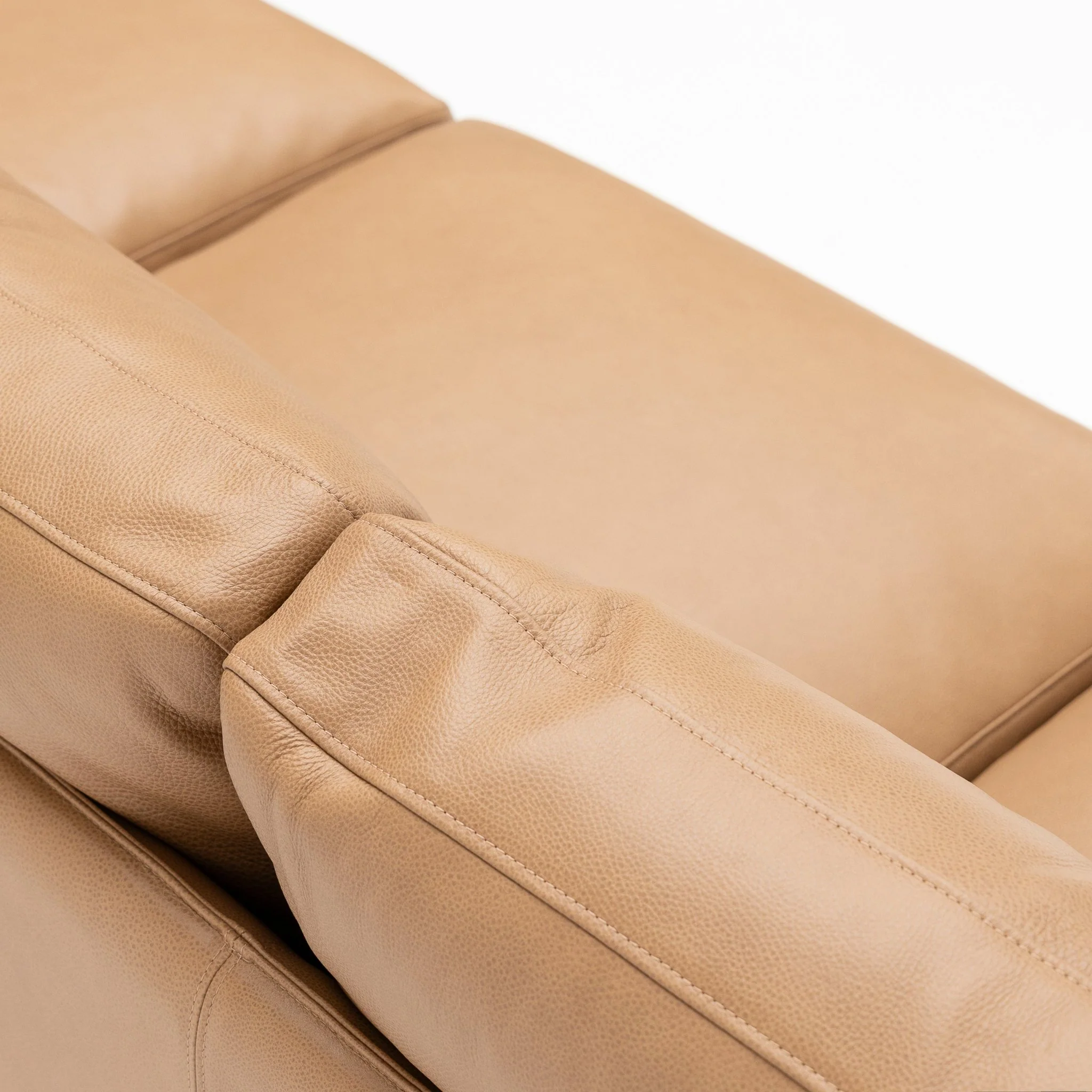 Pensive 240 Sofa - Light Oak & Pecan Leather - Image 8