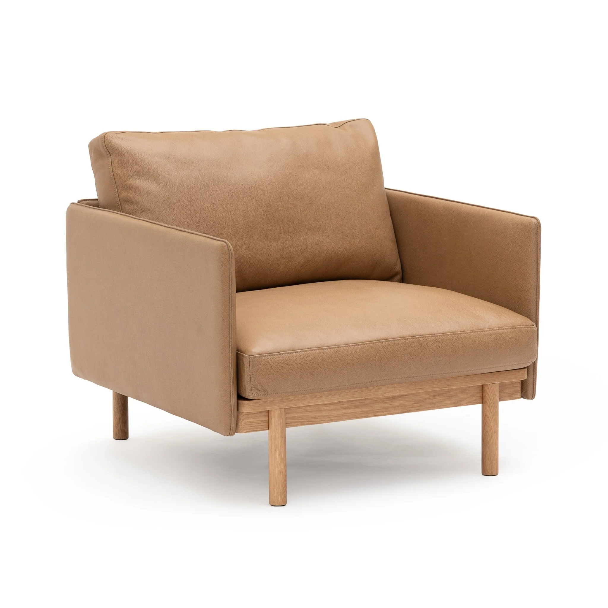 Pensive Chair - Light Oak & Pecan Leather