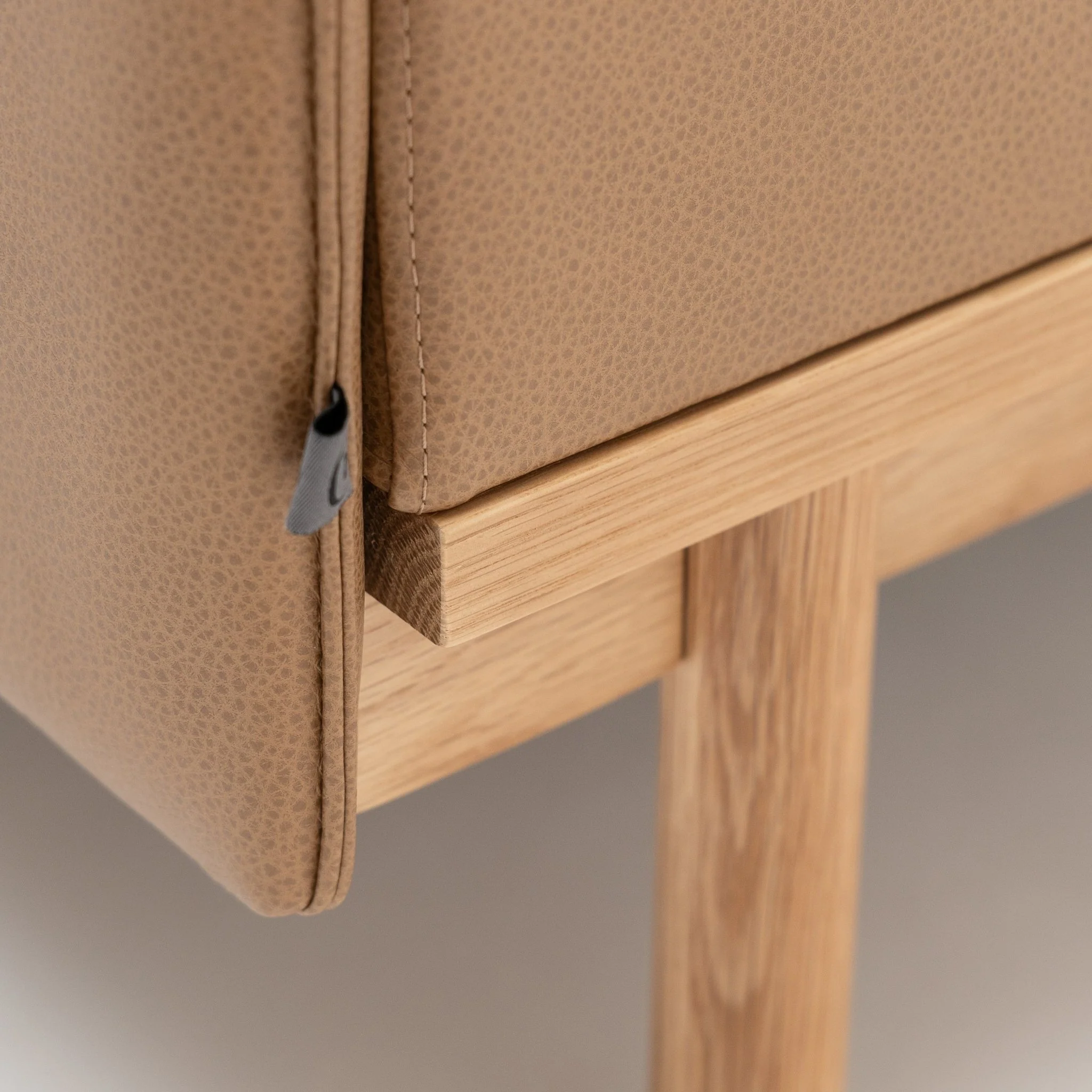 Pensive Chair - Light Oak & Pecan Leather - Image 10
