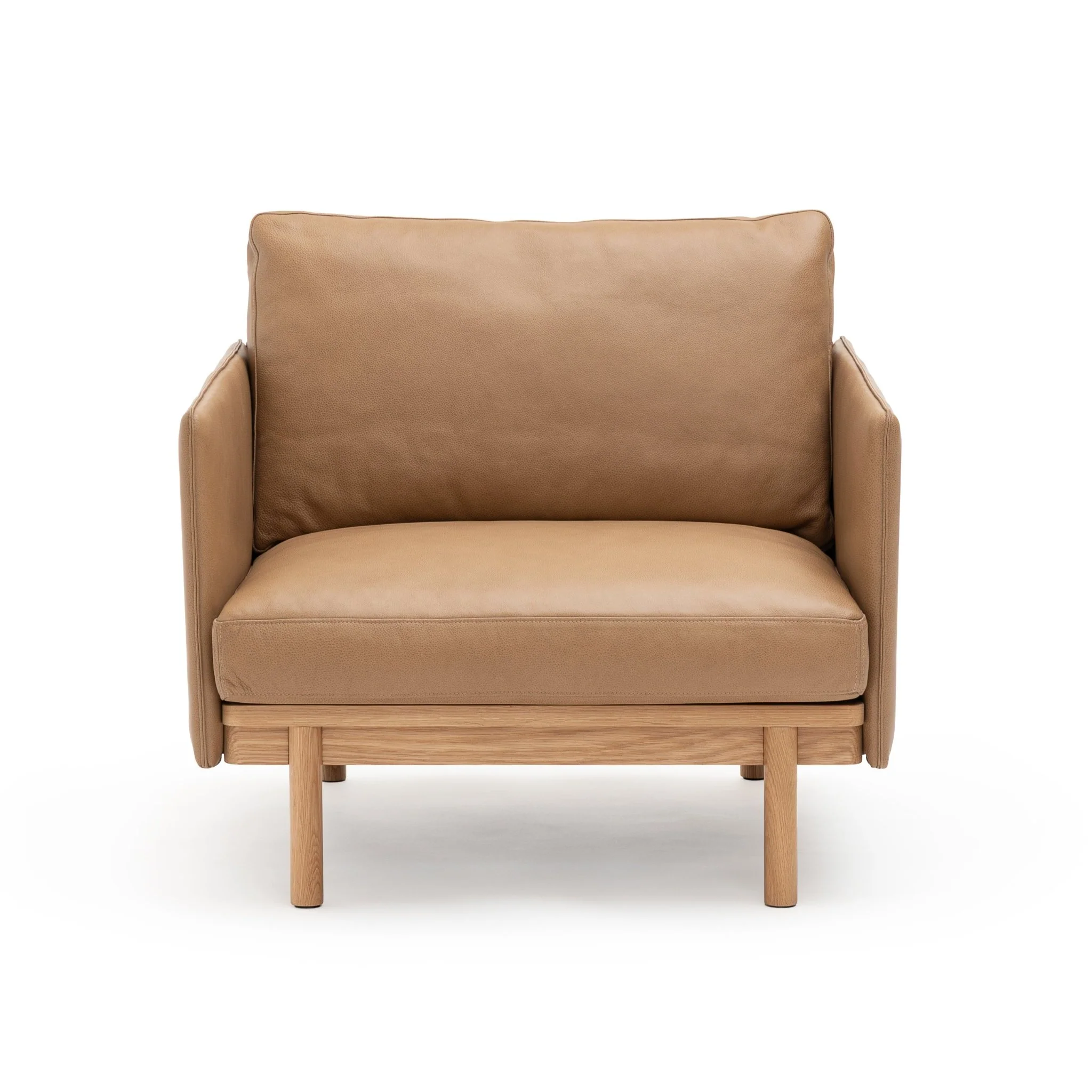 Pensive Chair - Light Oak & Pecan Leather - Image 2