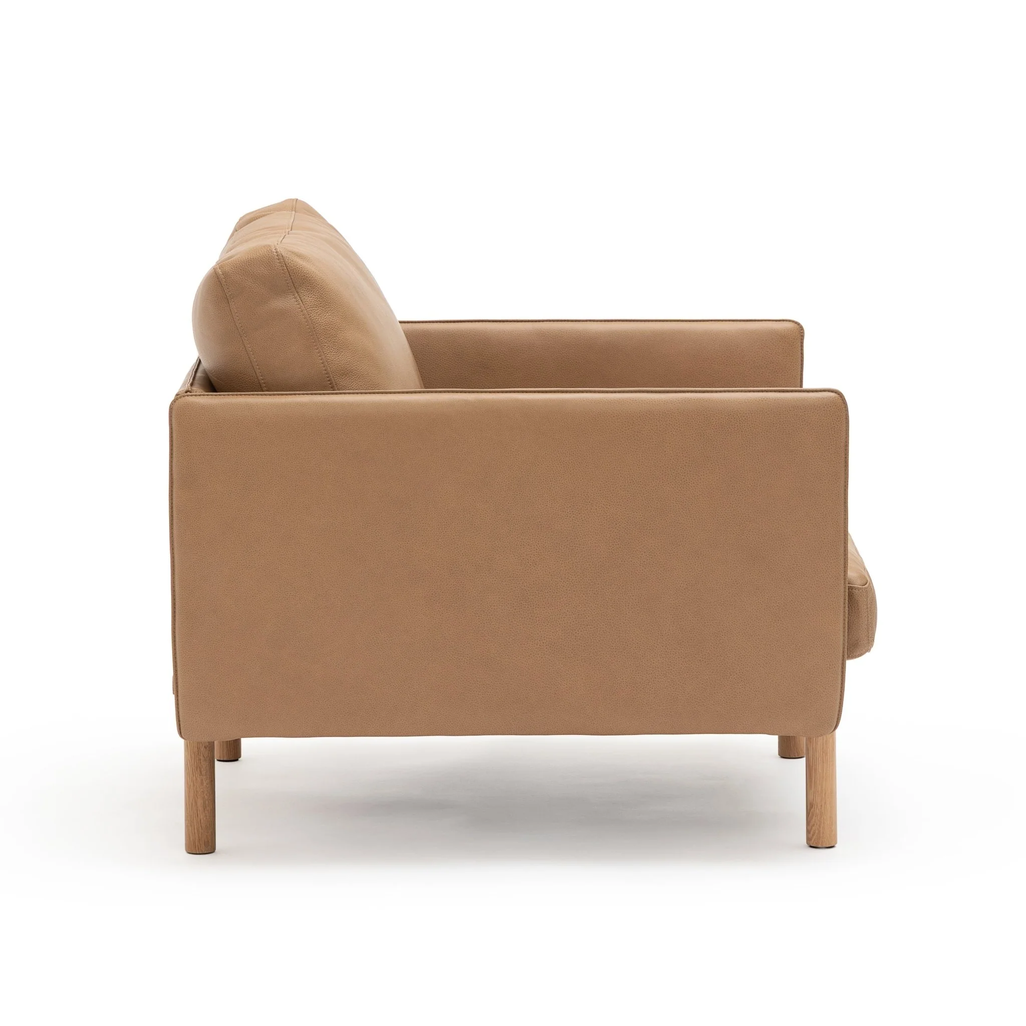 Pensive Chair - Light Oak & Pecan Leather - Image 3