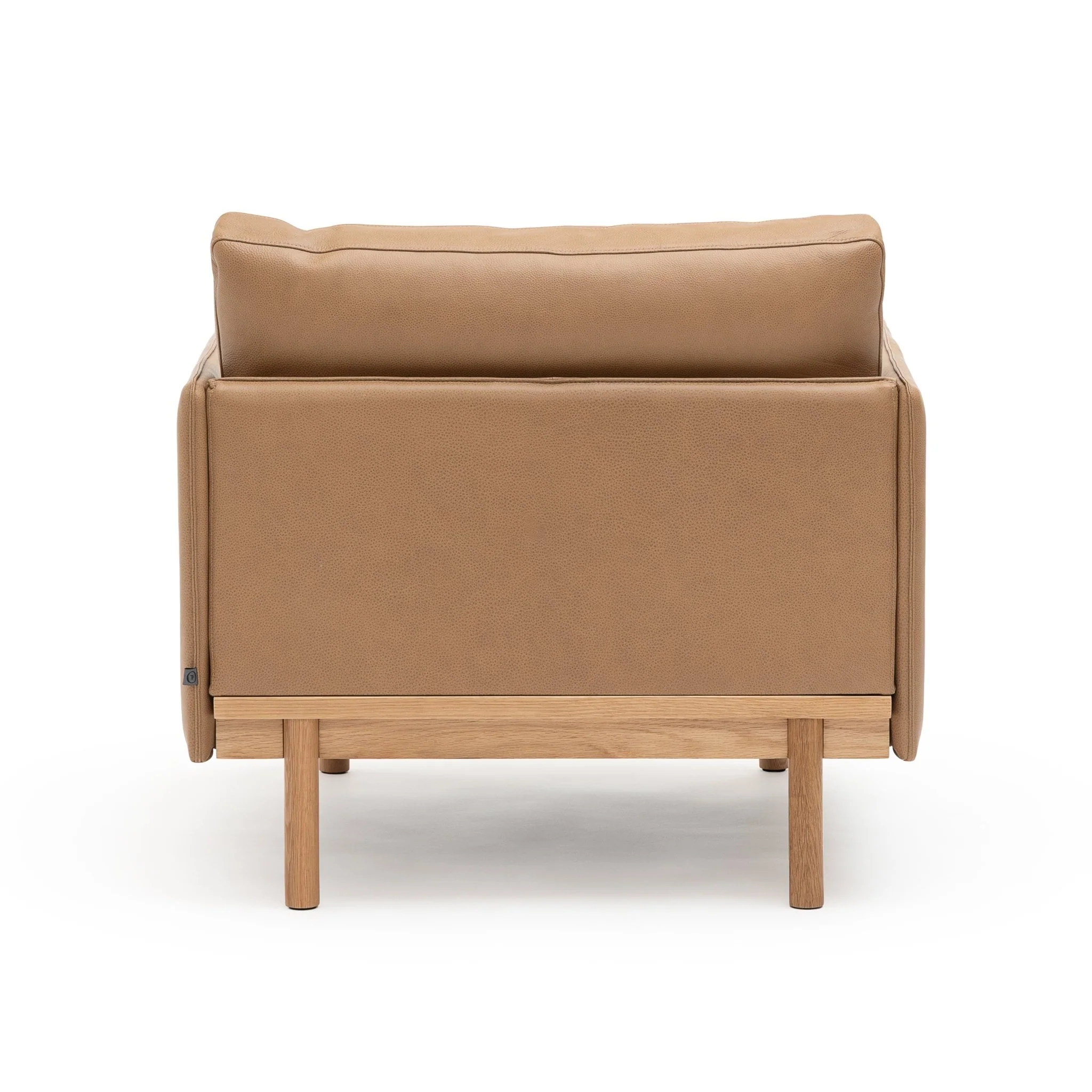 Pensive Chair - Light Oak & Pecan Leather - Image 4