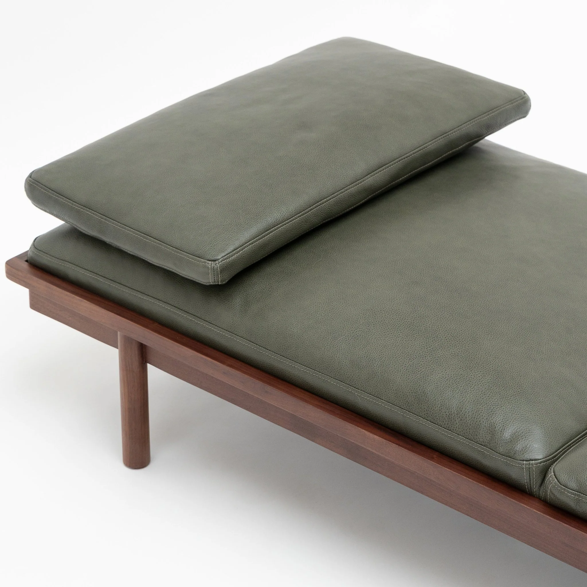 Pensive Daybed - Walnut & Kale Leather - Image 4