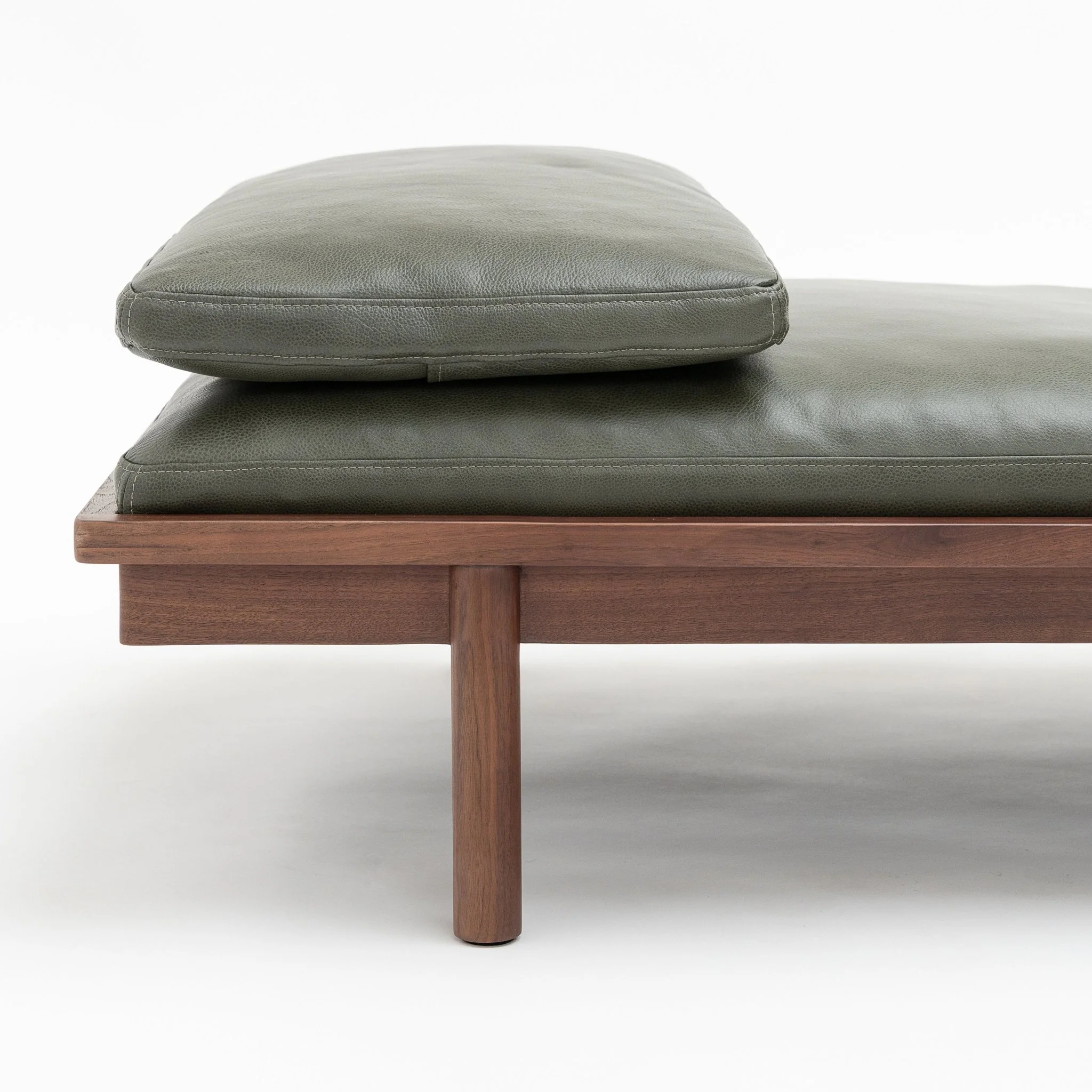 Pensive Daybed - Walnut & Kale Leather - Image 5