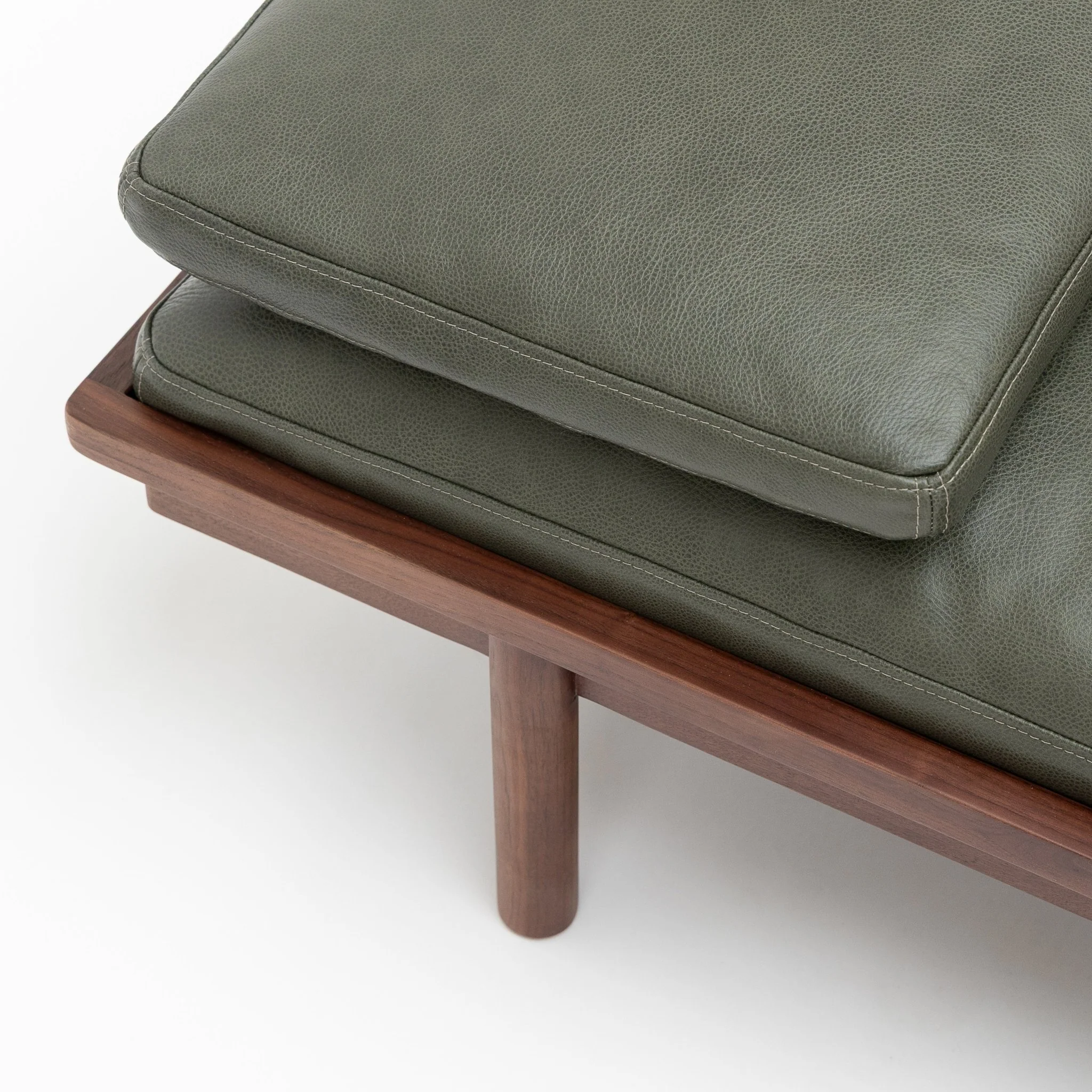 Pensive Daybed - Walnut & Kale Leather - Image 8