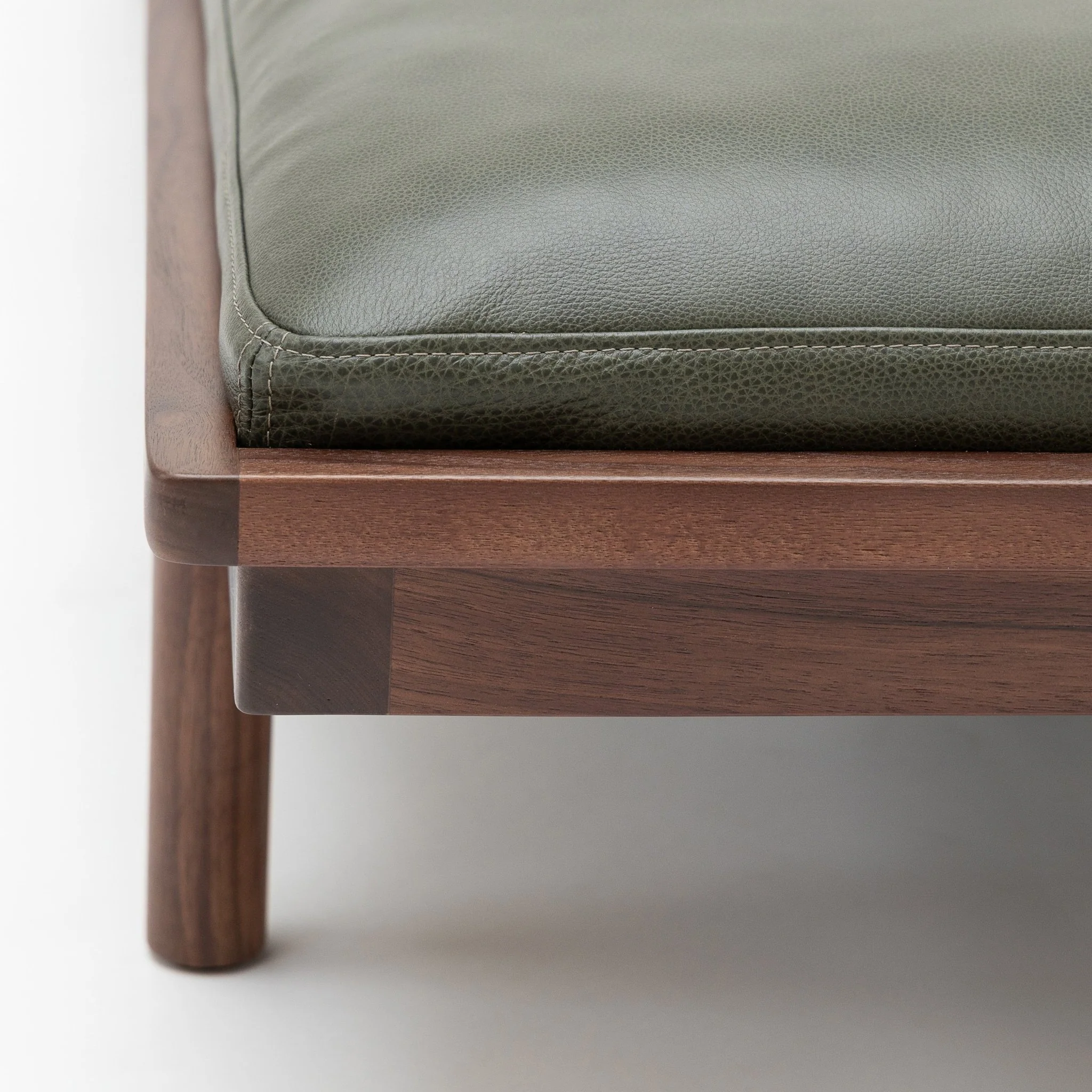 Pensive Daybed - Walnut & Kale Leather - Image 9