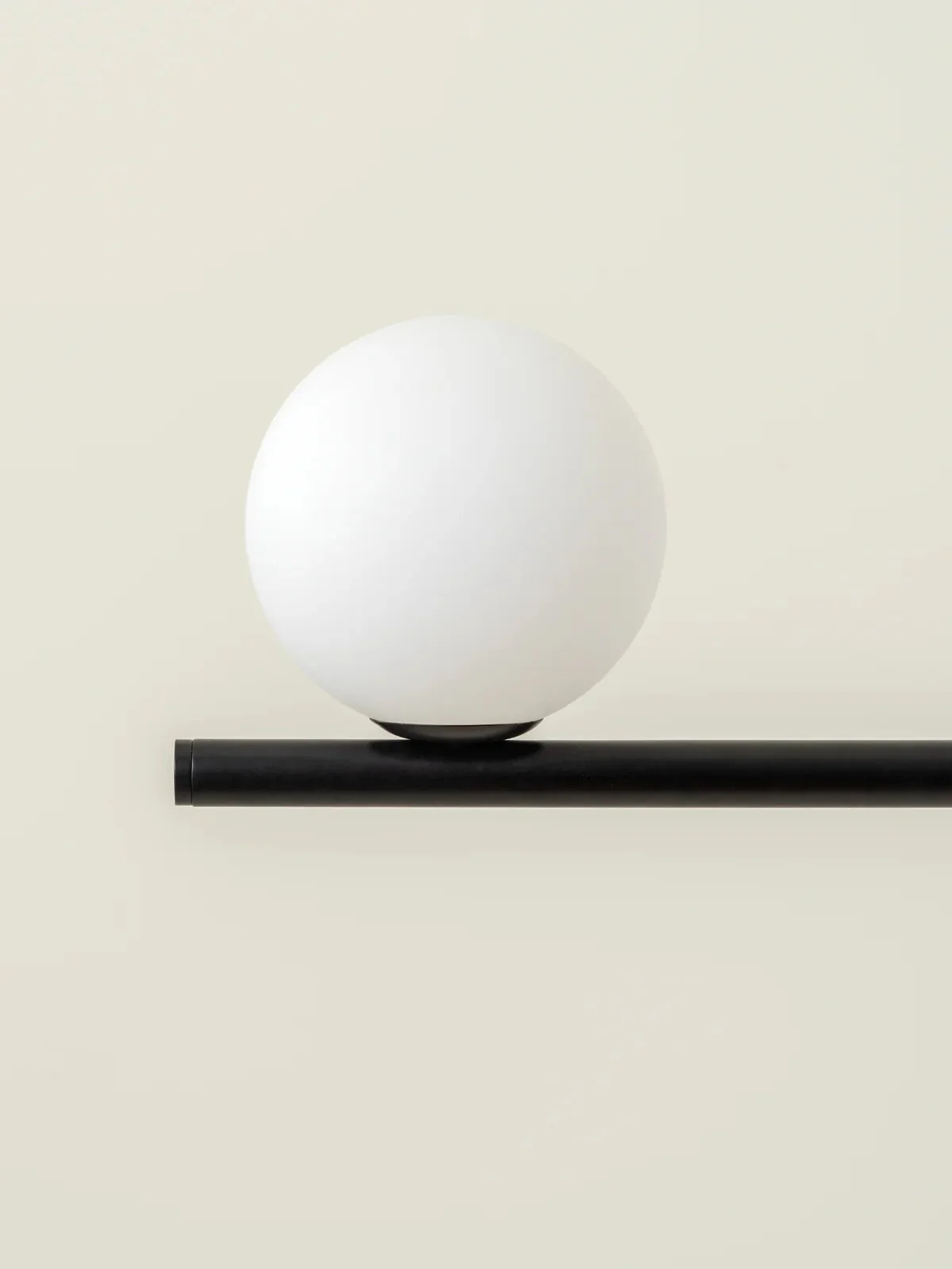 Perch - 4 Light Matt Black And Opal Pendant Bar - Image 6