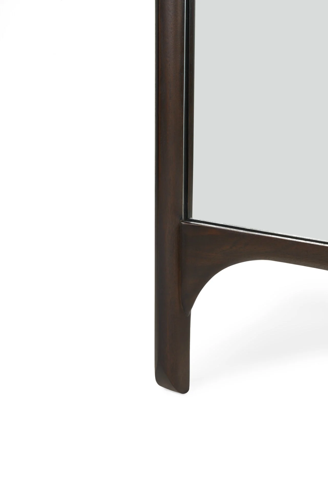 PI floor Mirror - Varnished Mahogany Frame - Dark Brown - Image 4