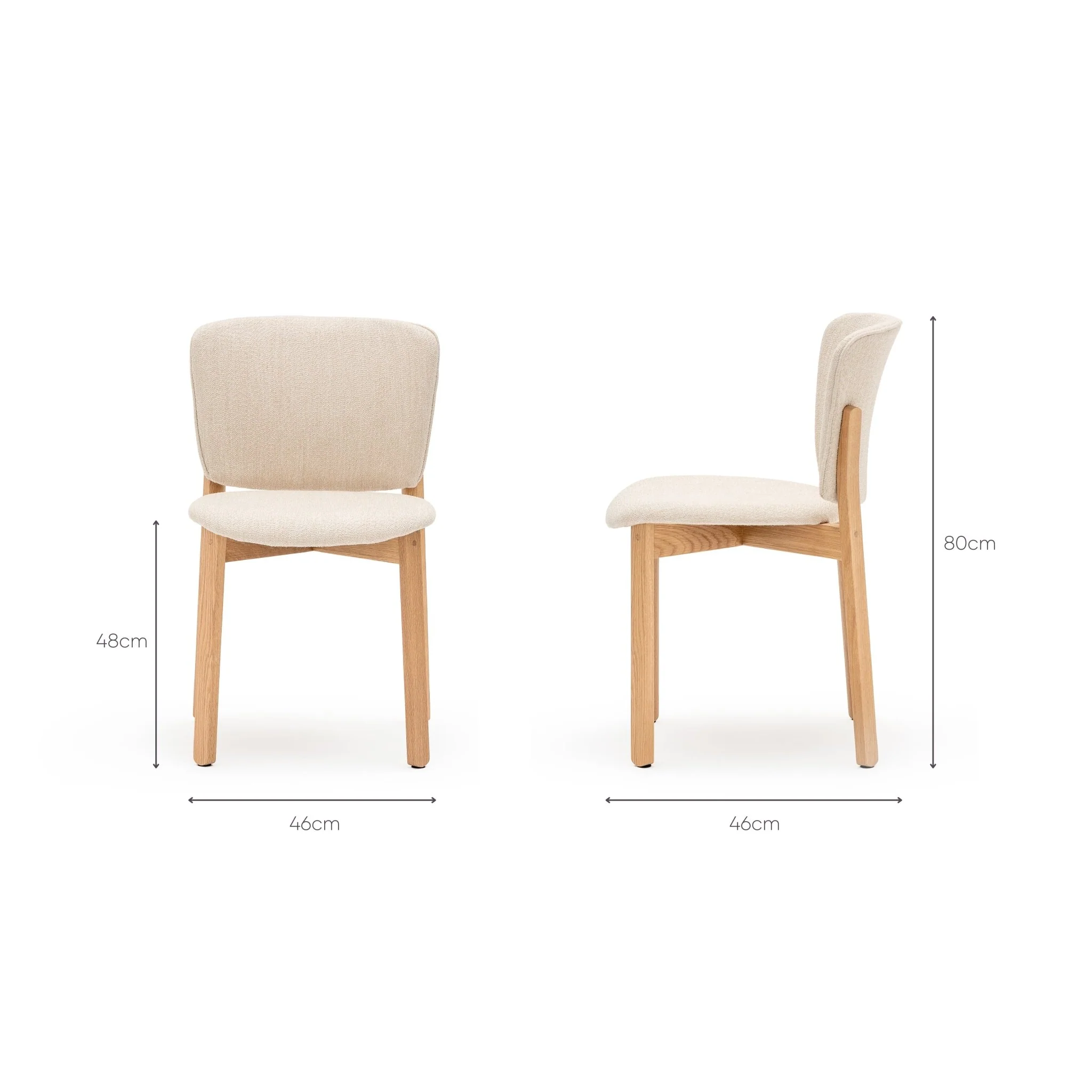 Pinta Chair - Light Oak & Vanilla - Image 18