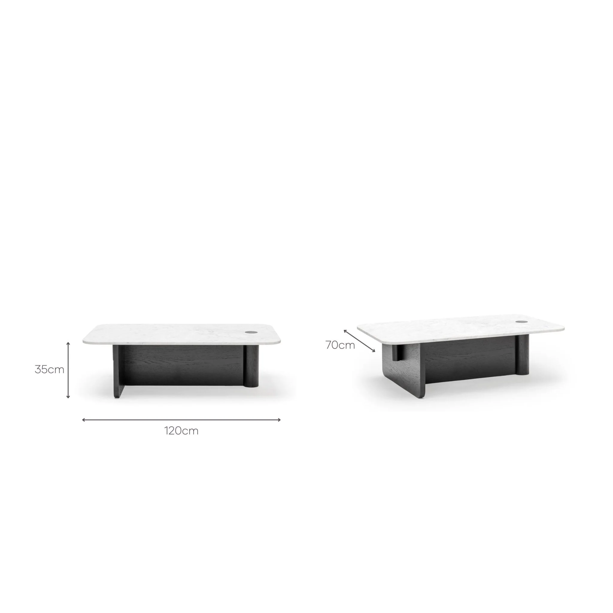 Pivot Coffee Table - Black Oak & Marble - Image 9