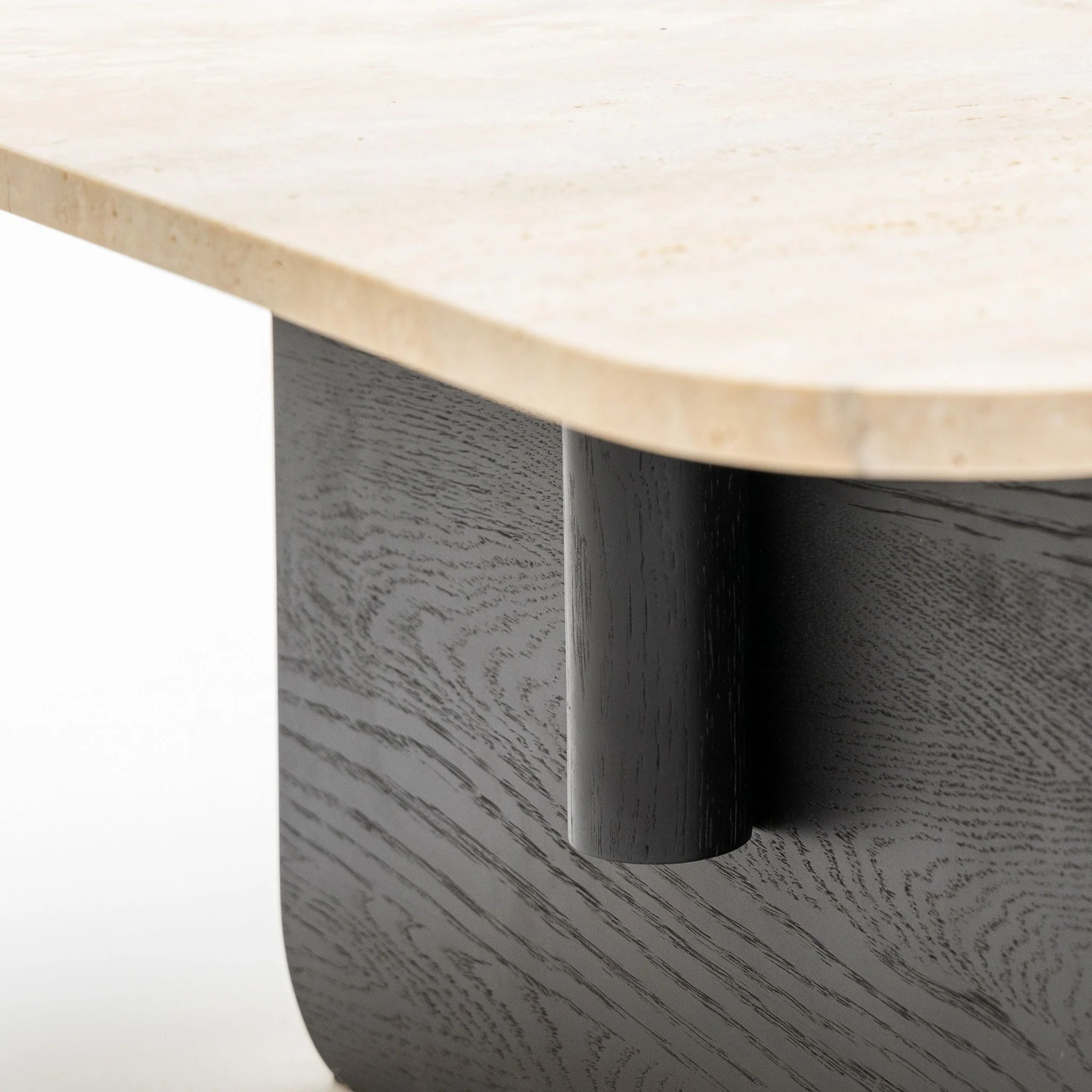 Pivot Coffee Table - Black Oak & Travertine - Image 5