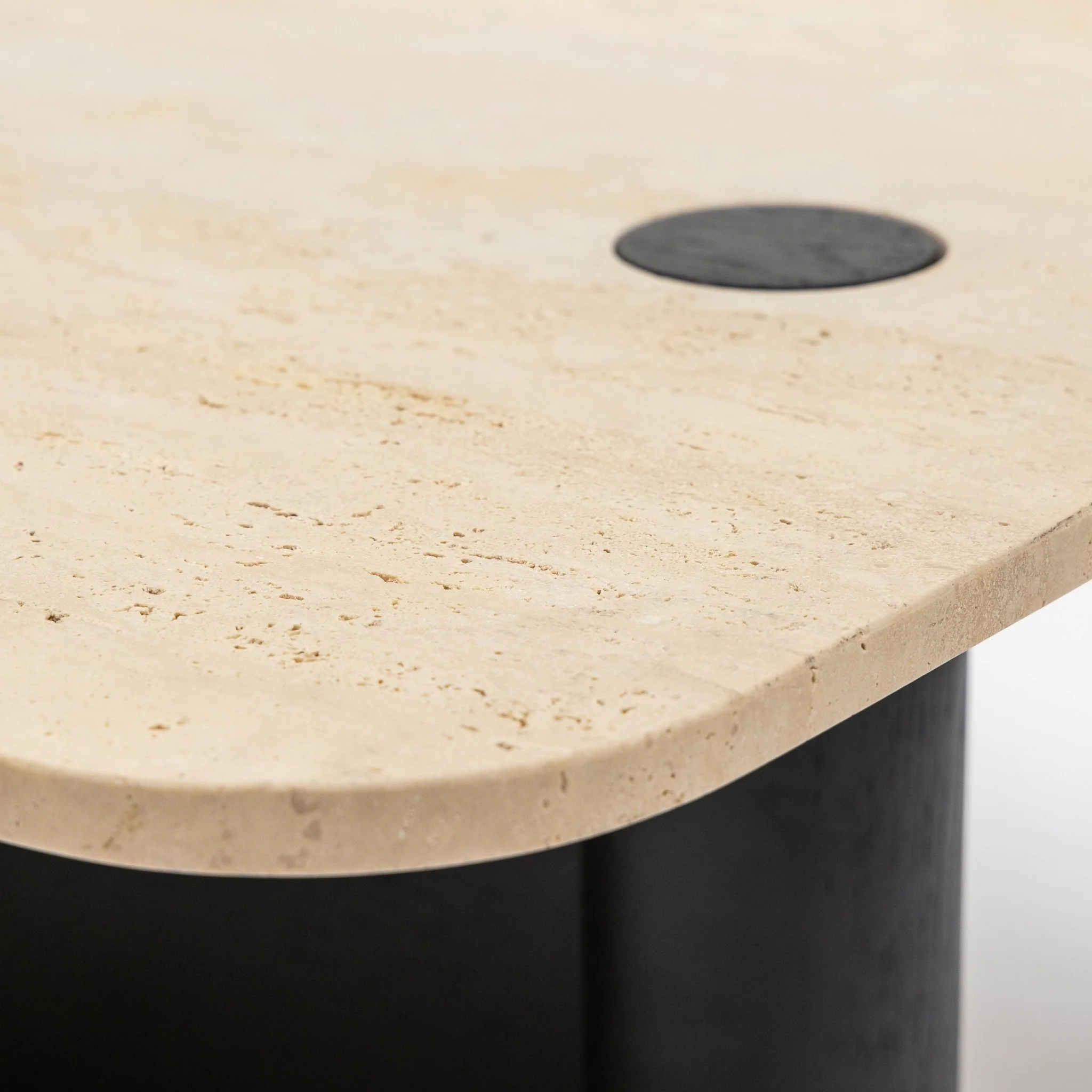 Pivot Coffee Table - Black Oak & Travertine - Image 7