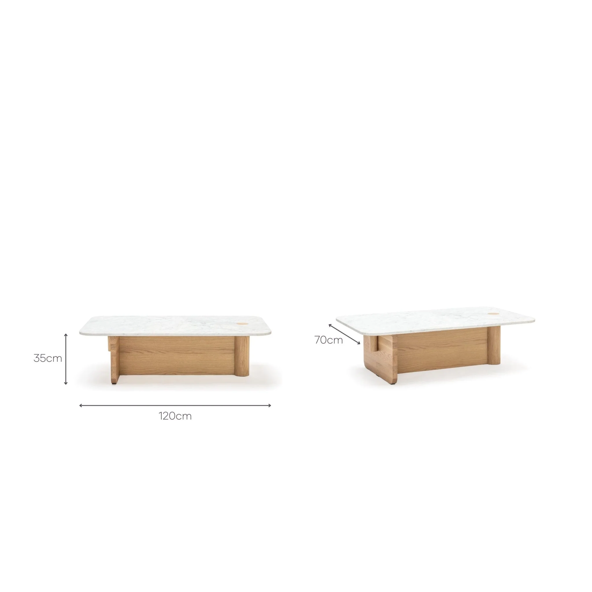 Pivot Coffee Table - Light Oak & Marble - Image 8