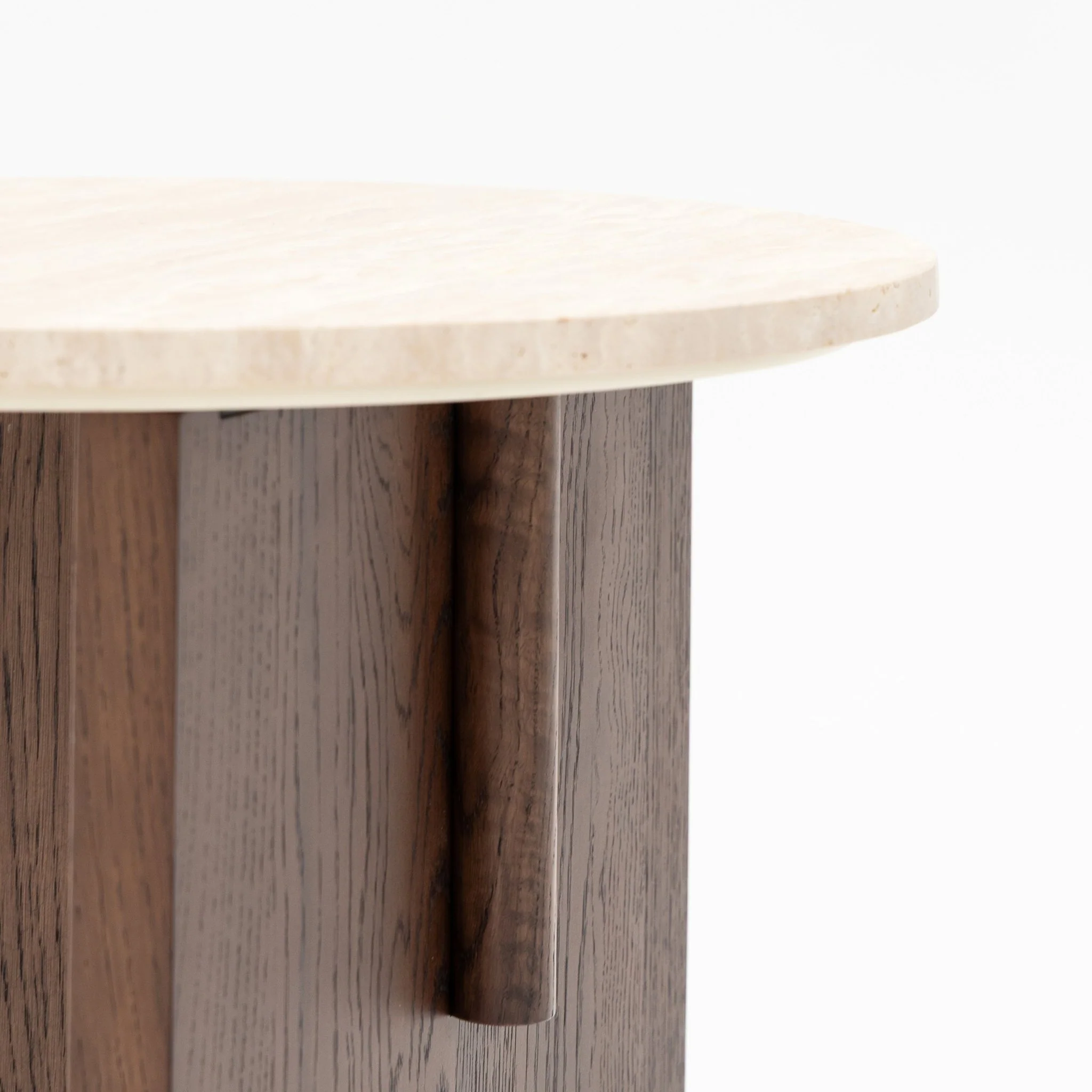 Pivot Side Table - Espresso Oak & Travertine - Image 11