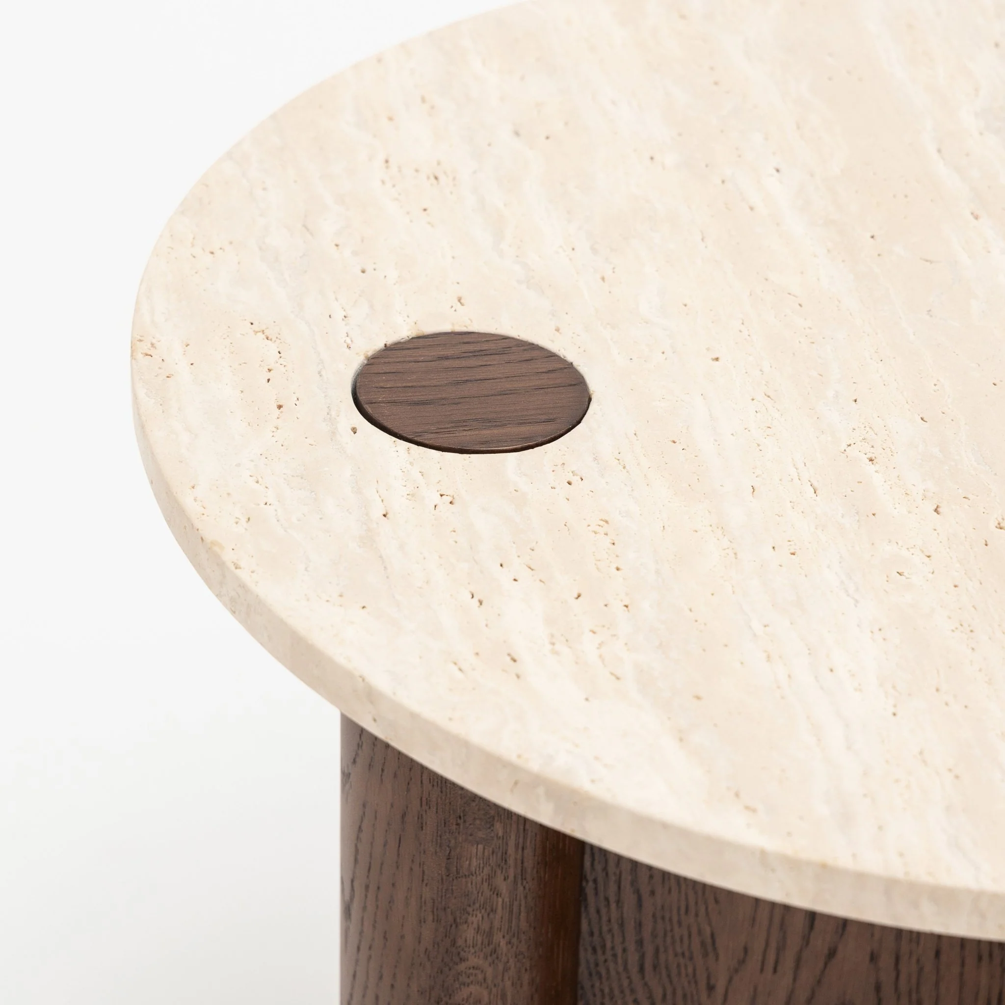 Pivot Side Table - Espresso Oak & Travertine - Image 6
