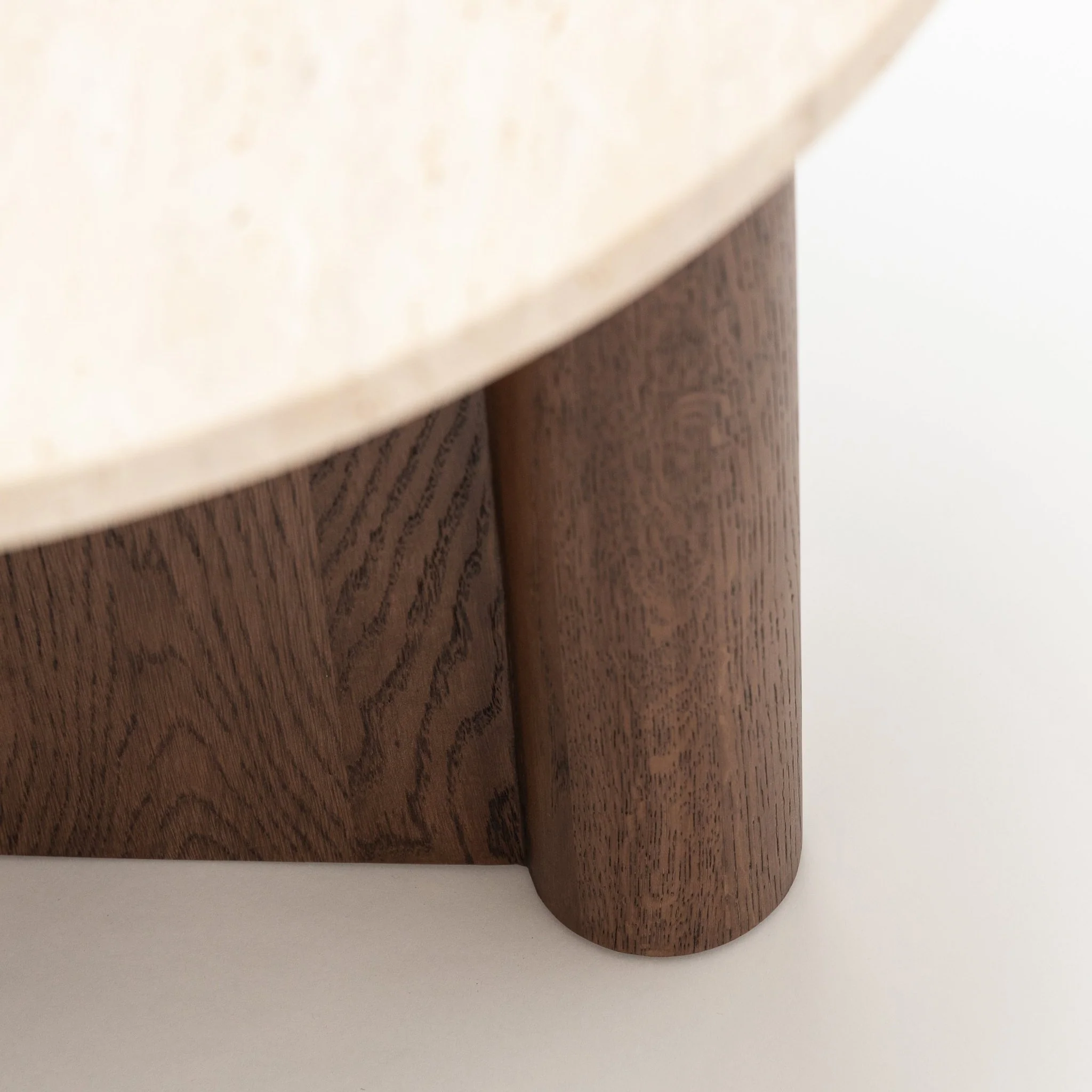 Pivot Side Table - Espresso Oak & Travertine - Image 9