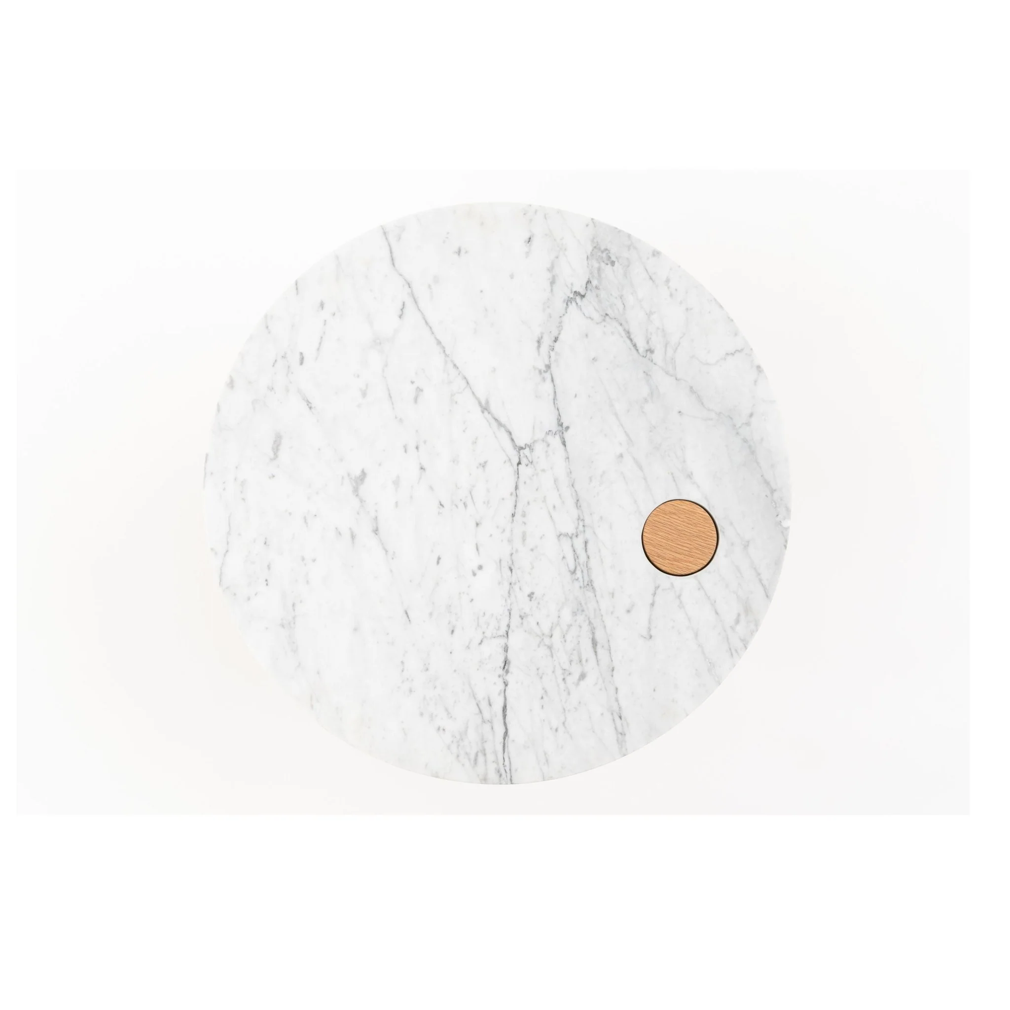 Pivot Side Table - Light Oak & Bianca Carrara - Image 3