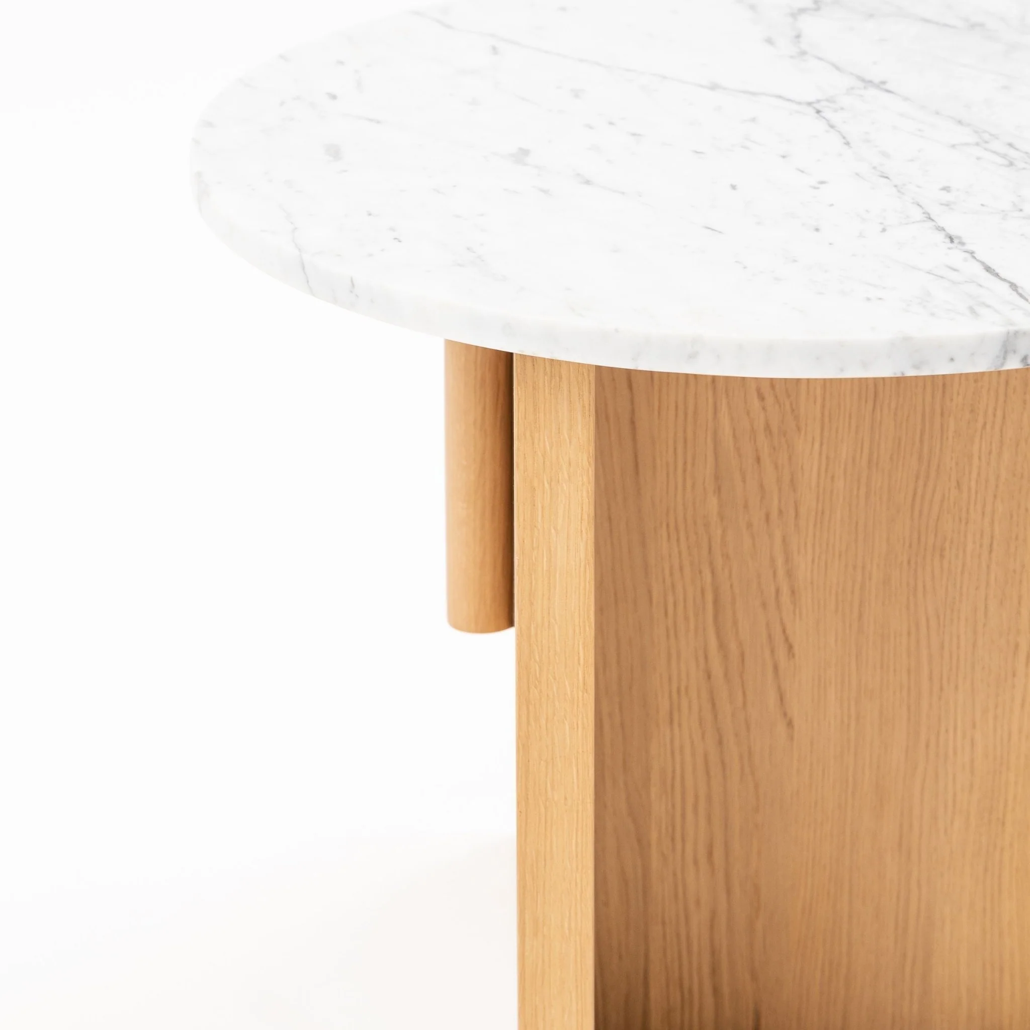Pivot Side Table - Light Oak & Bianca Carrara - Image 6