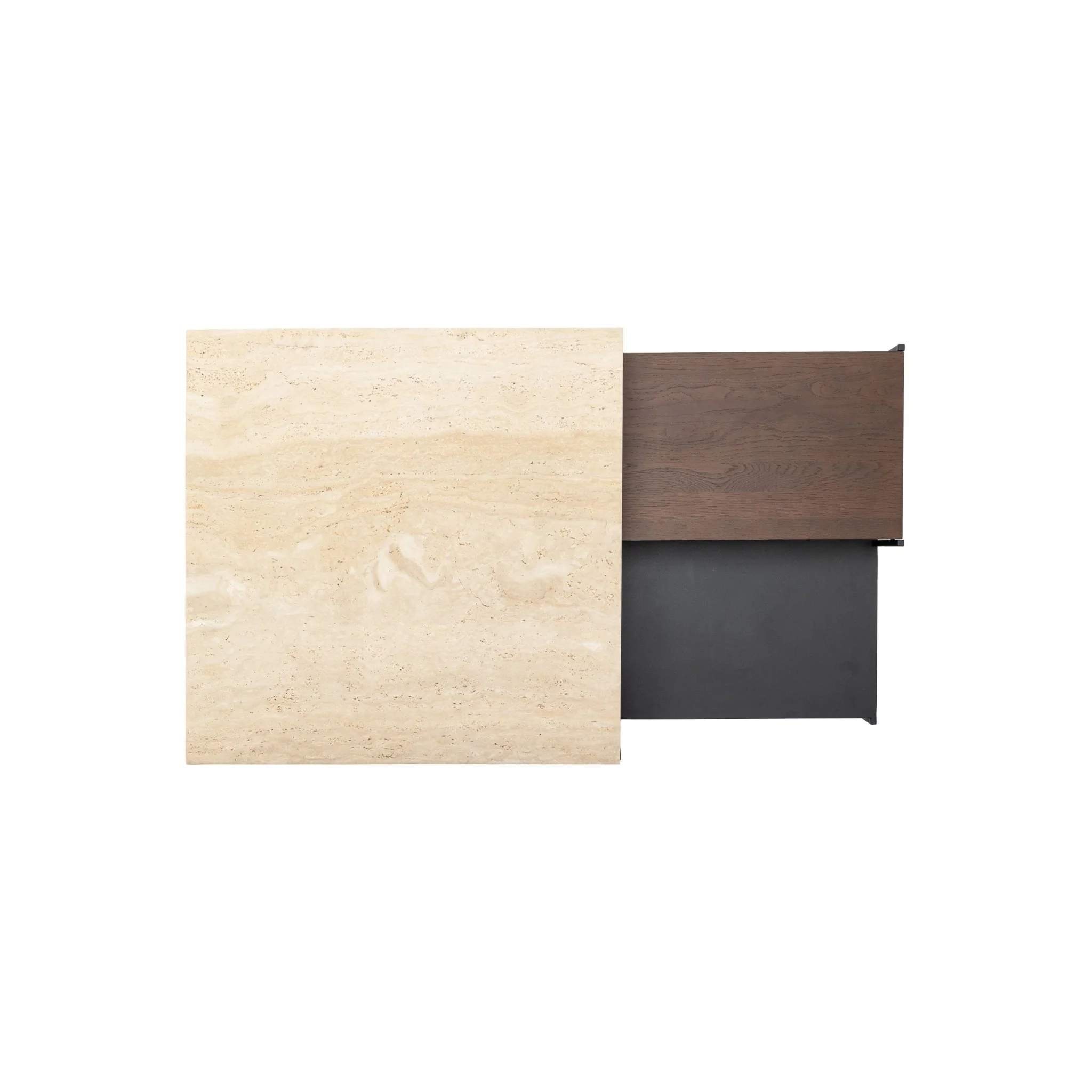 Podium Coffee Table - Travertine & Smoked Oak - Image 12