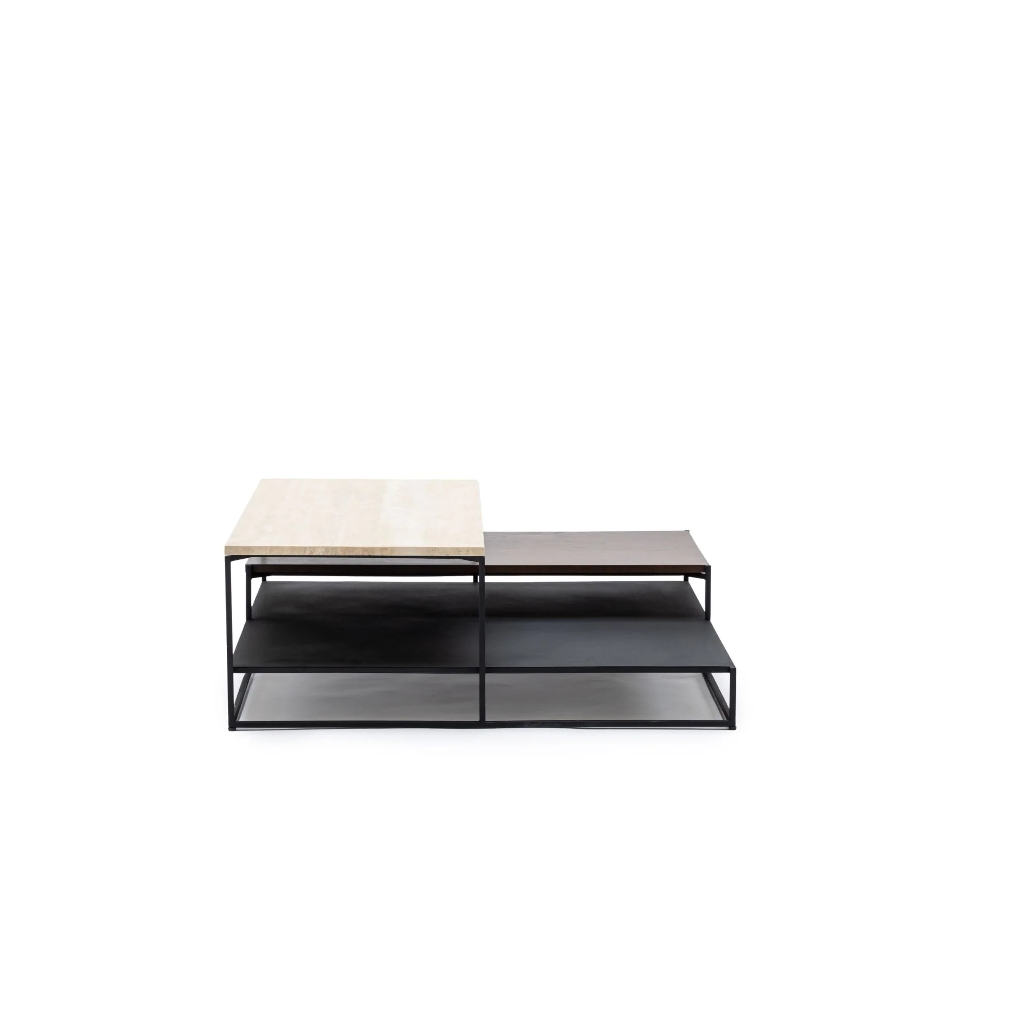 Podium Coffee Table - Travertine & Smoked Oak - Image 16