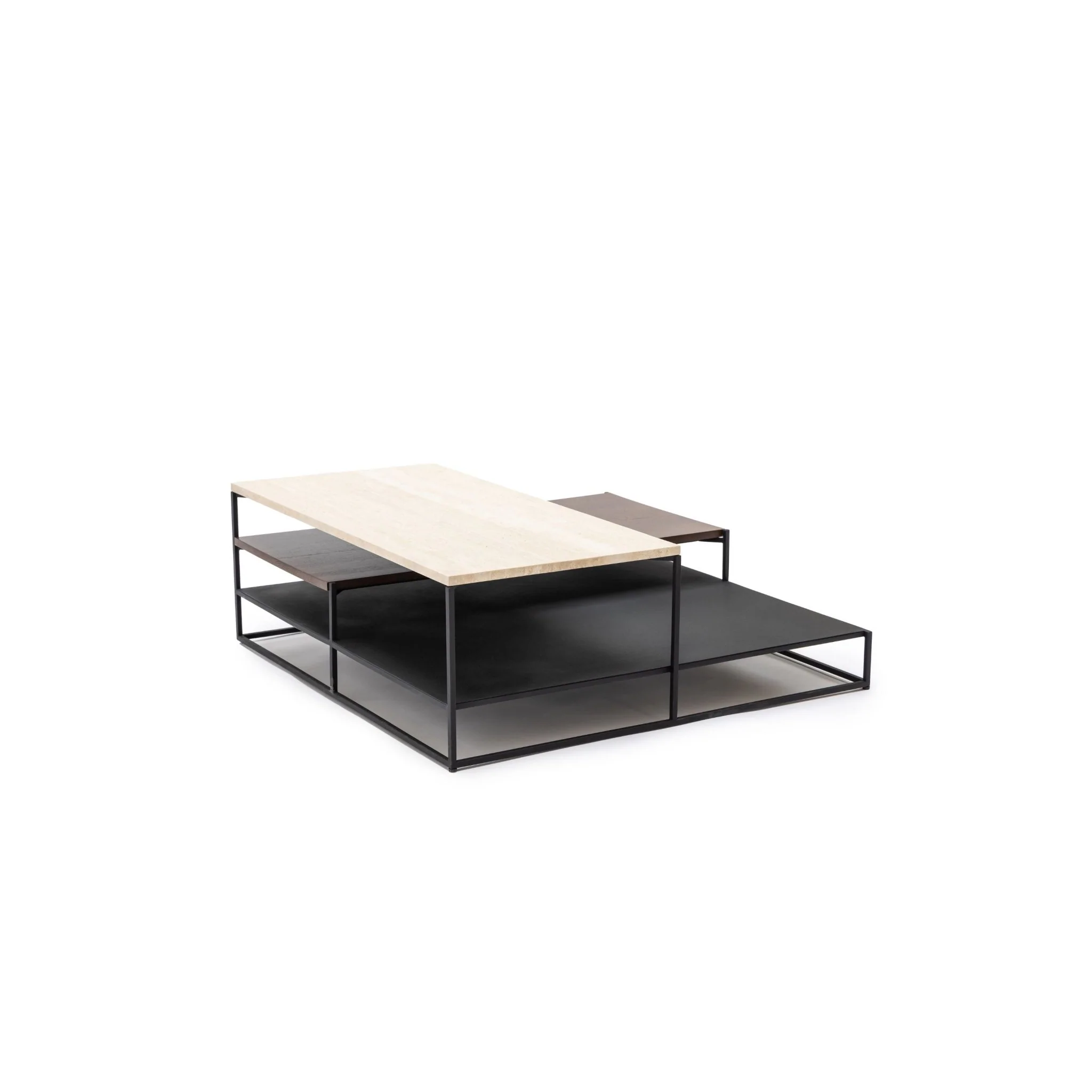 Podium Coffee Table - Travertine & Smoked Oak - Image 18