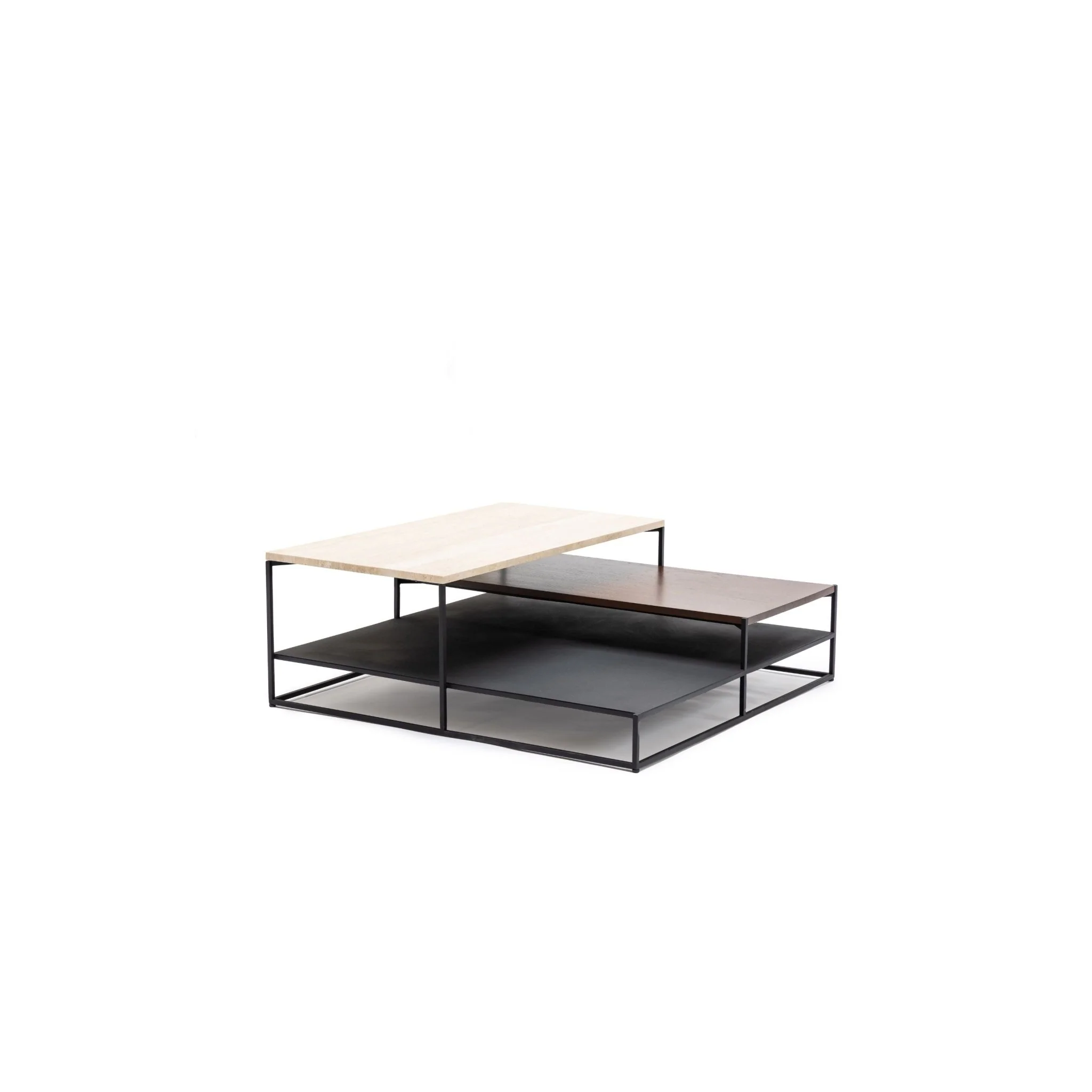 Podium Coffee Table - Travertine & Smoked Oak - Image 19