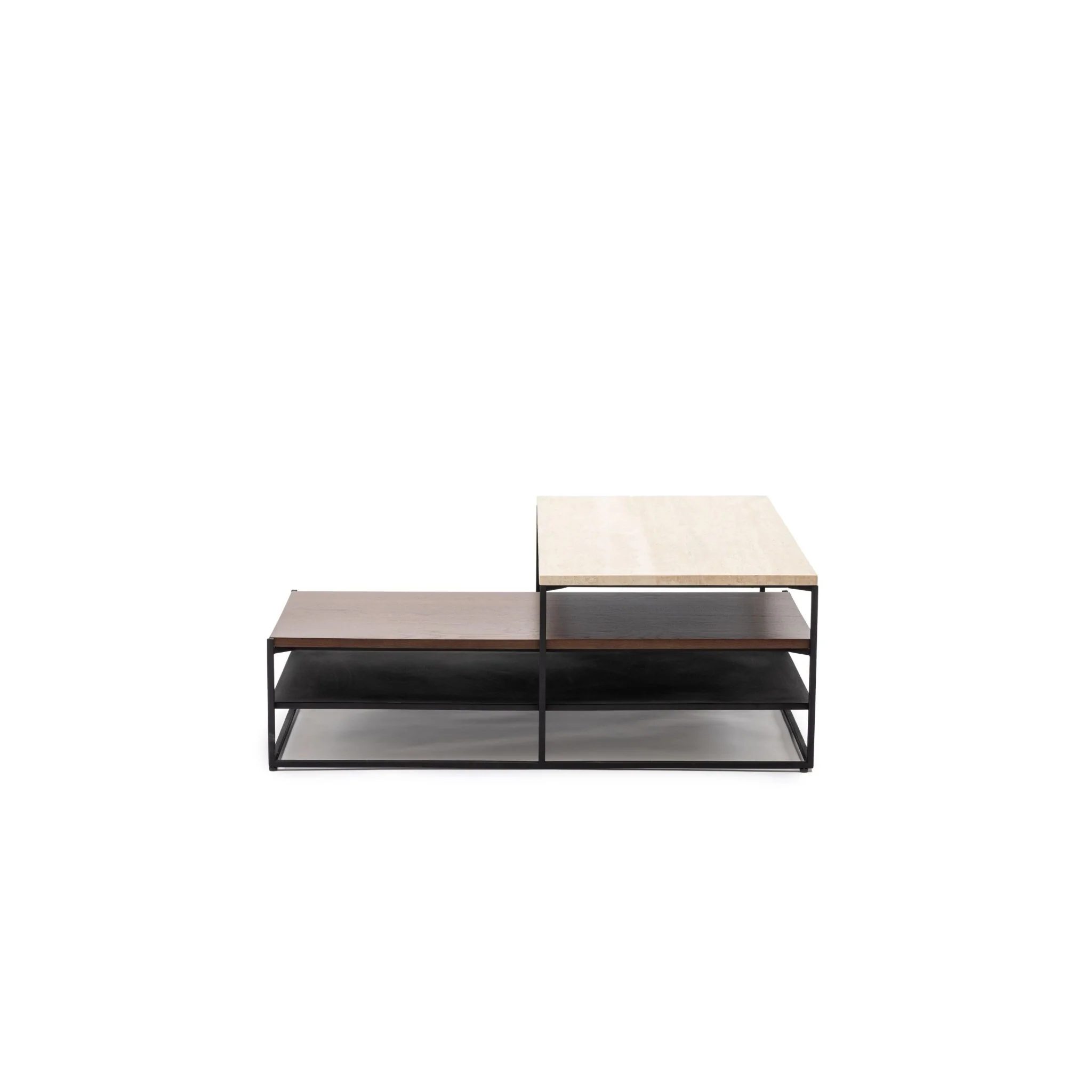 Podium Coffee Table - Travertine & Smoked Oak - Image 21