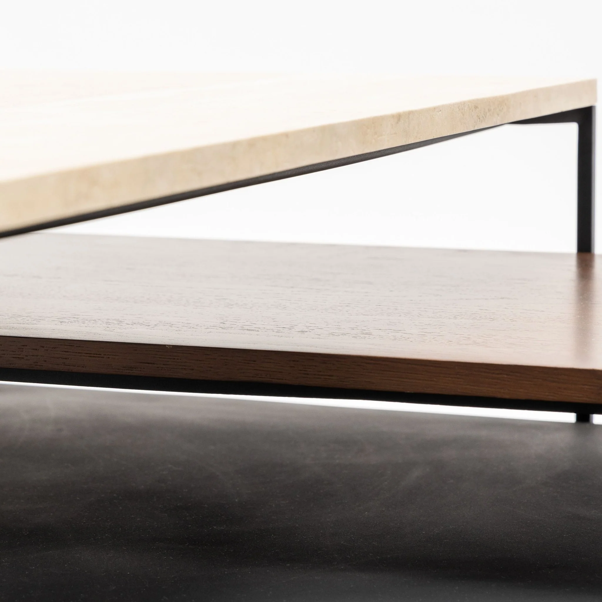 Podium Coffee Table - Travertine & Smoked Oak - Image 25