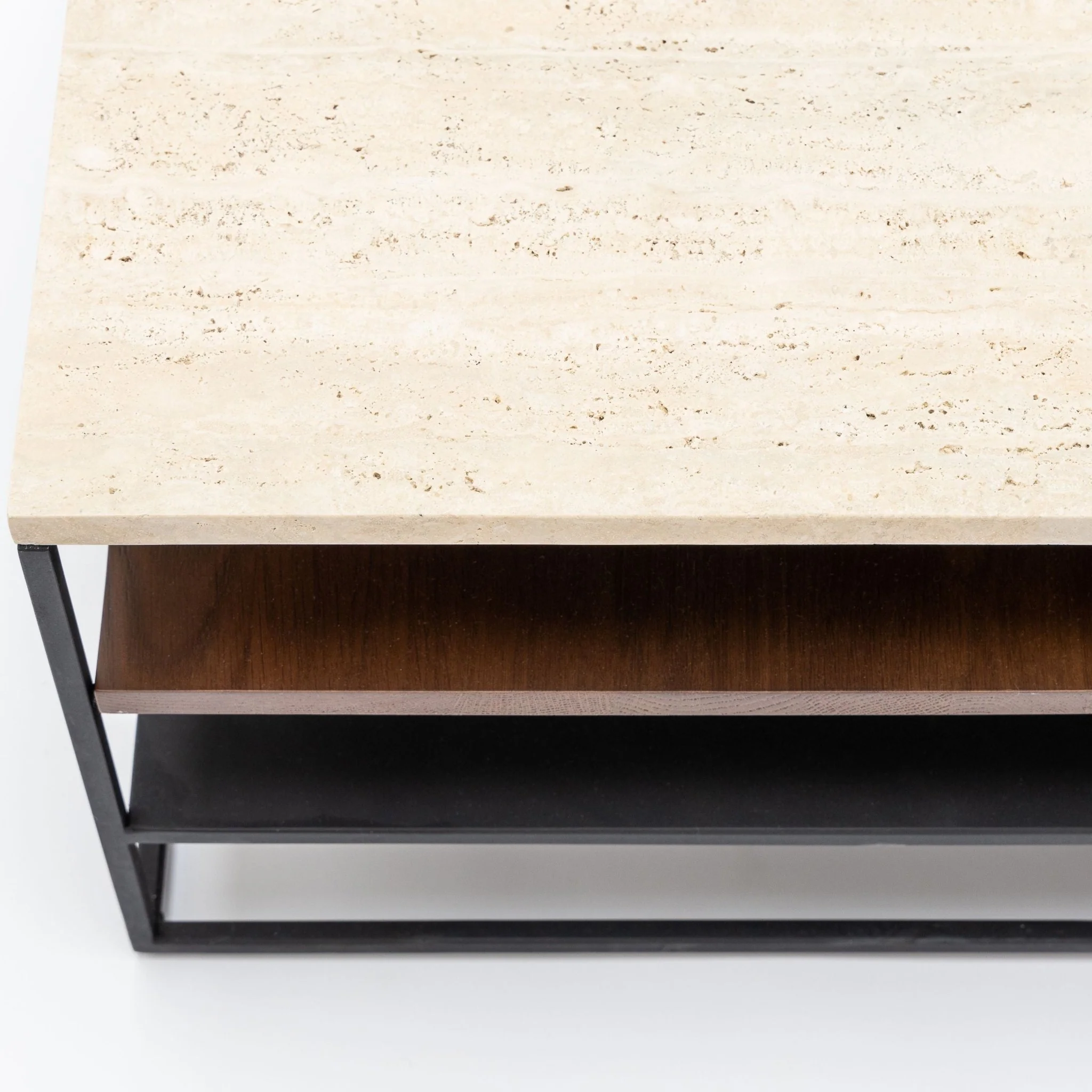 Podium Coffee Table - Travertine & Smoked Oak - Image 26