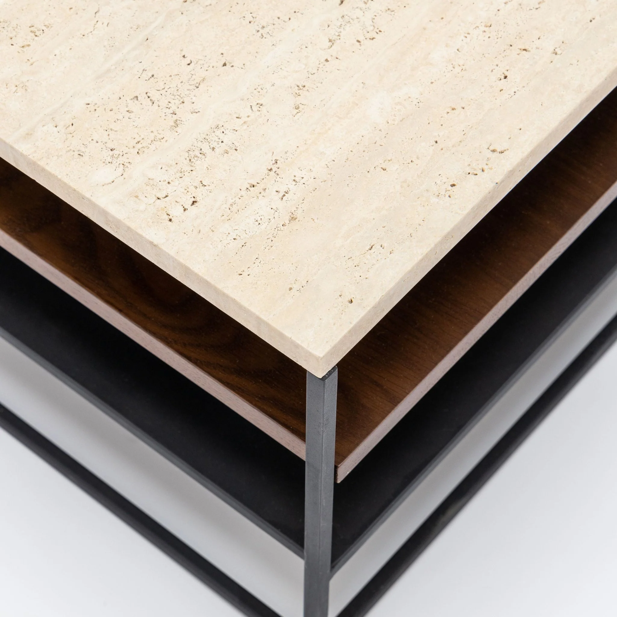 Podium Coffee Table - Travertine & Smoked Oak - Image 27