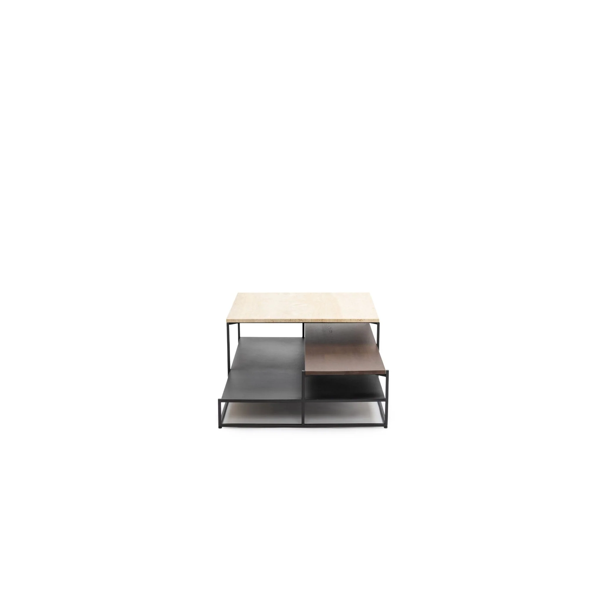 Podium Coffee Table - Travertine & Smoked Oak - Image 5