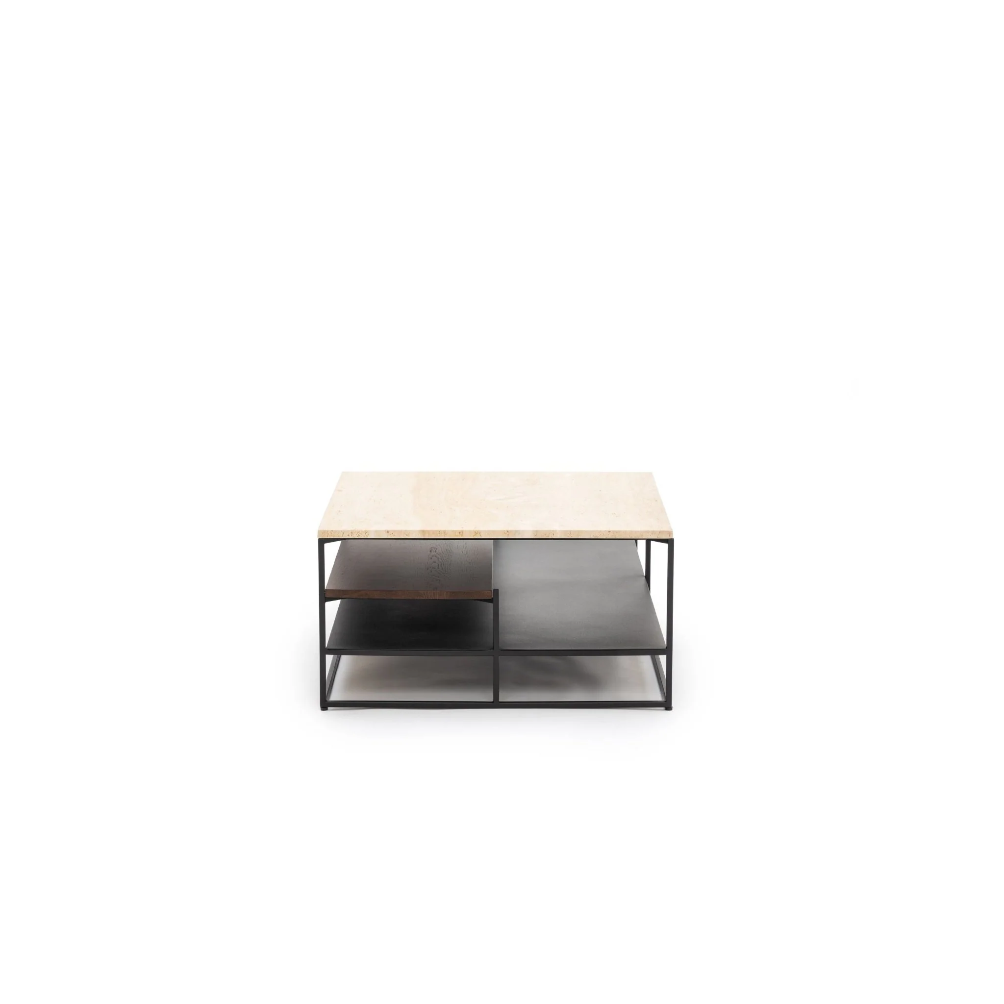 Podium Coffee Table - Travertine & Smoked Oak - Image 8