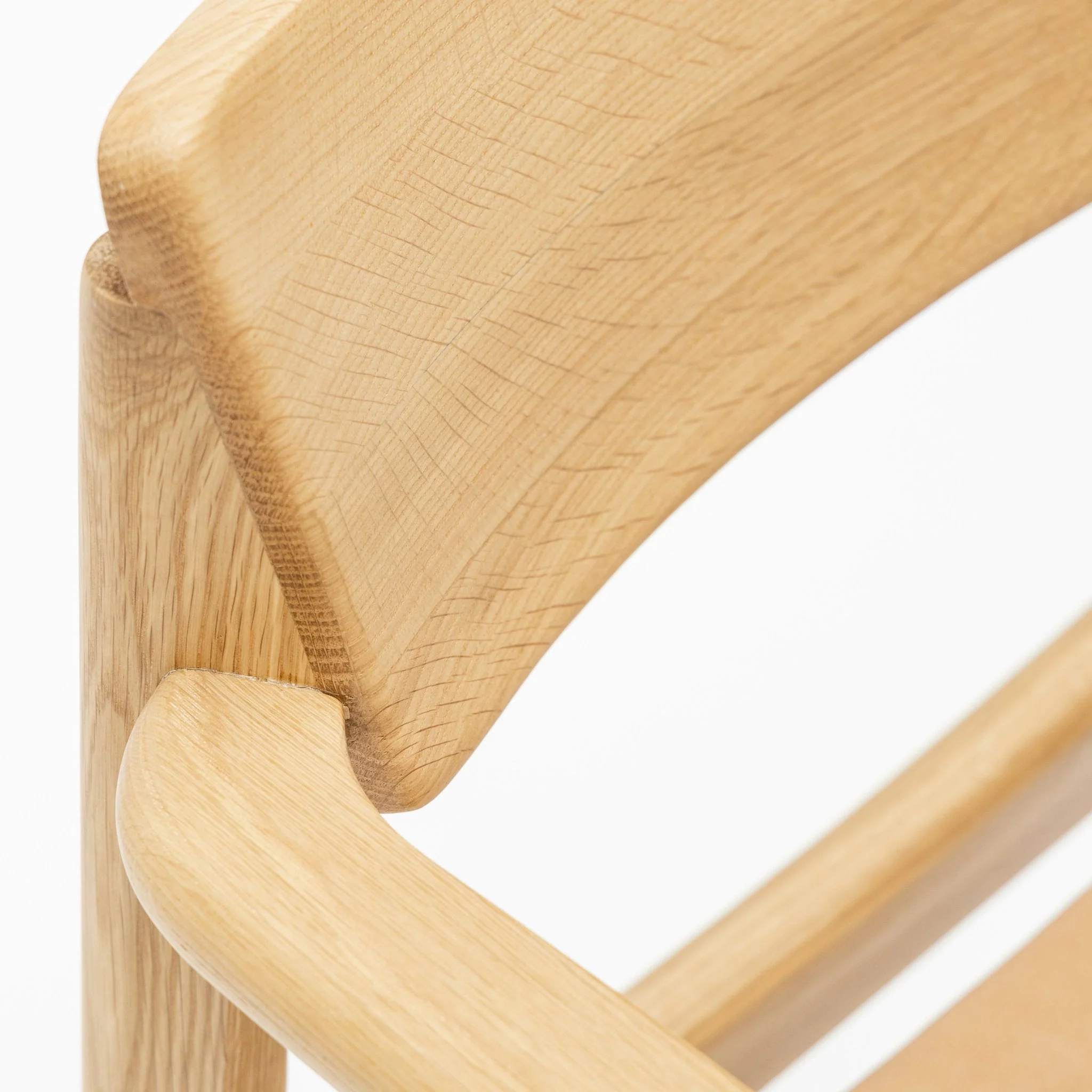 Poise Armchair - Light Oak & Pecan Leather - Image 9