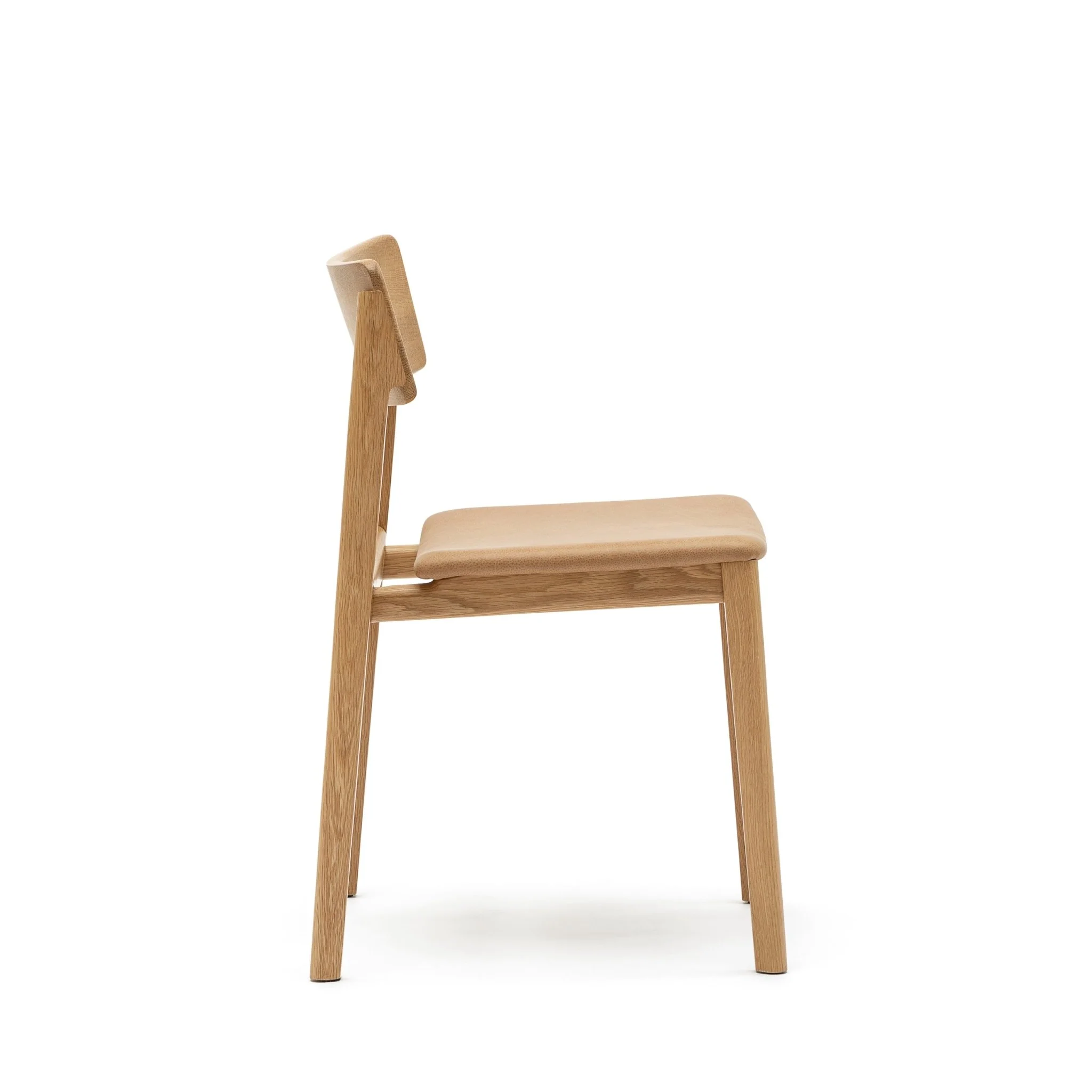 Poise Chair - Light Oak & Pecan Leather - Image 4