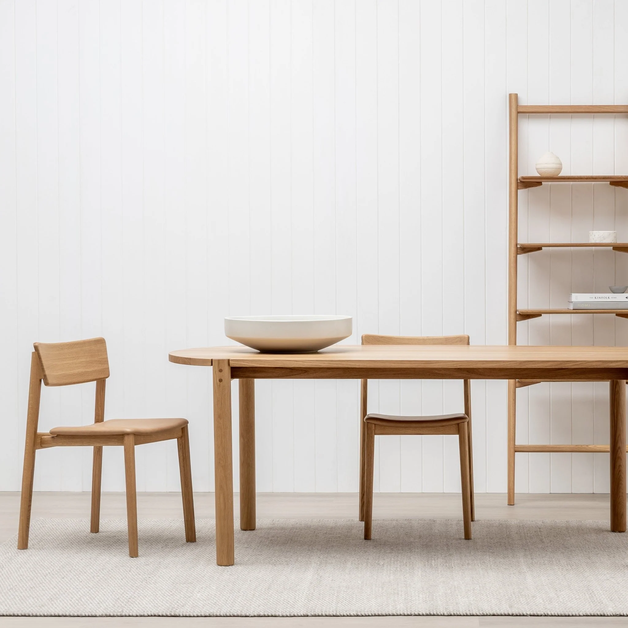 Poise Chair - Light Oak & Pecan Leather - Image 9