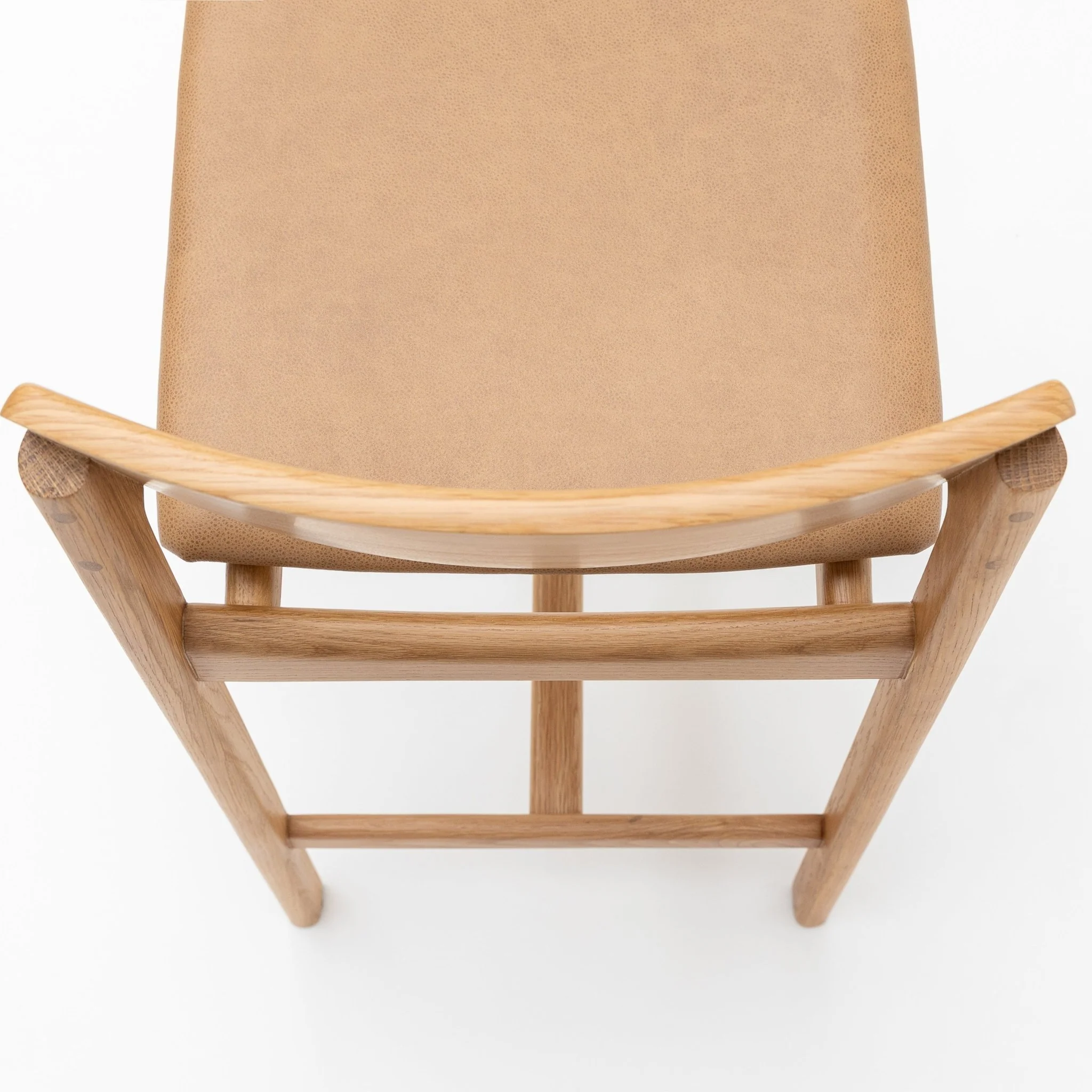 Poise Counter Chair - Light Oak & Pecan Leather - Image 10