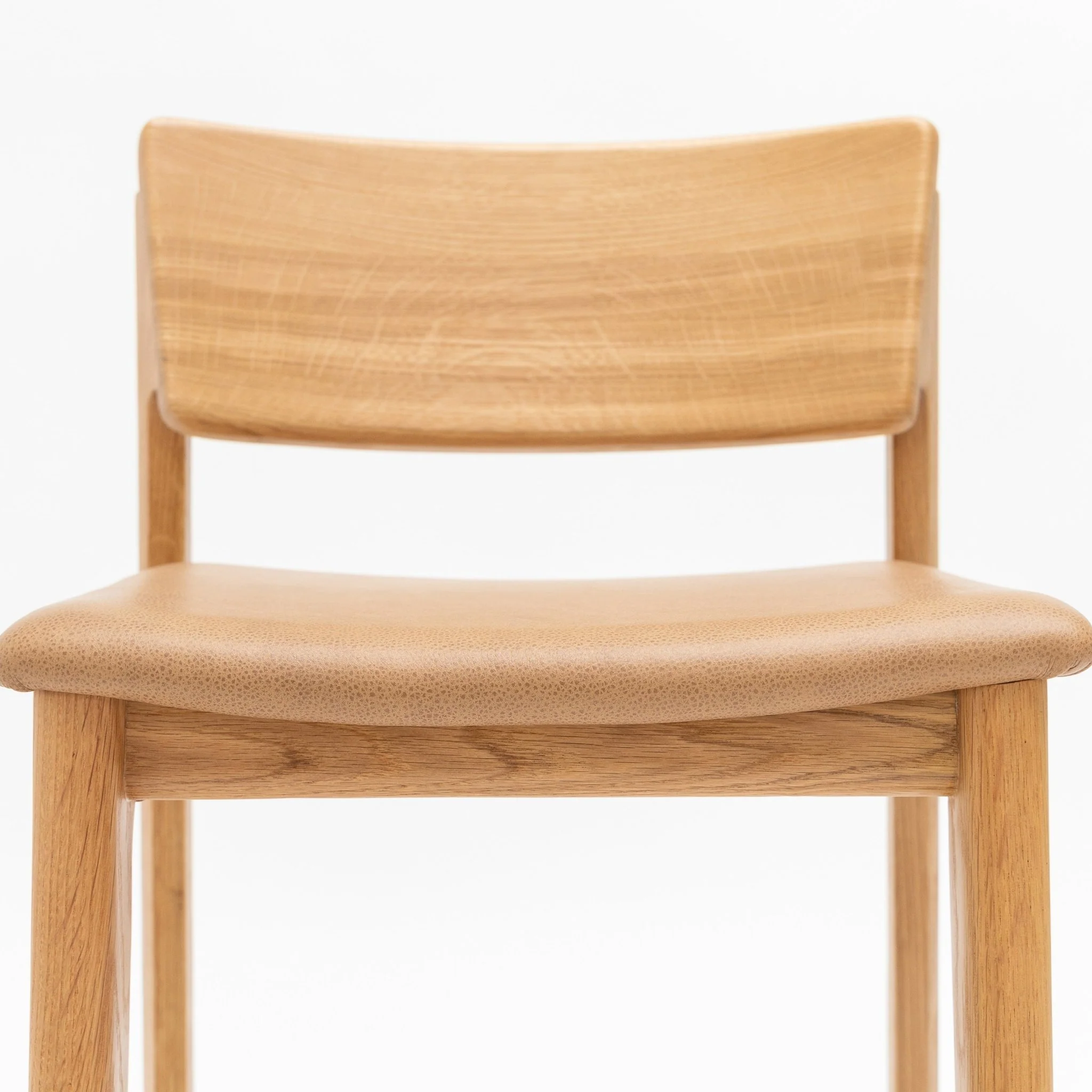 Poise Counter Chair - Light Oak & Pecan Leather - Image 12