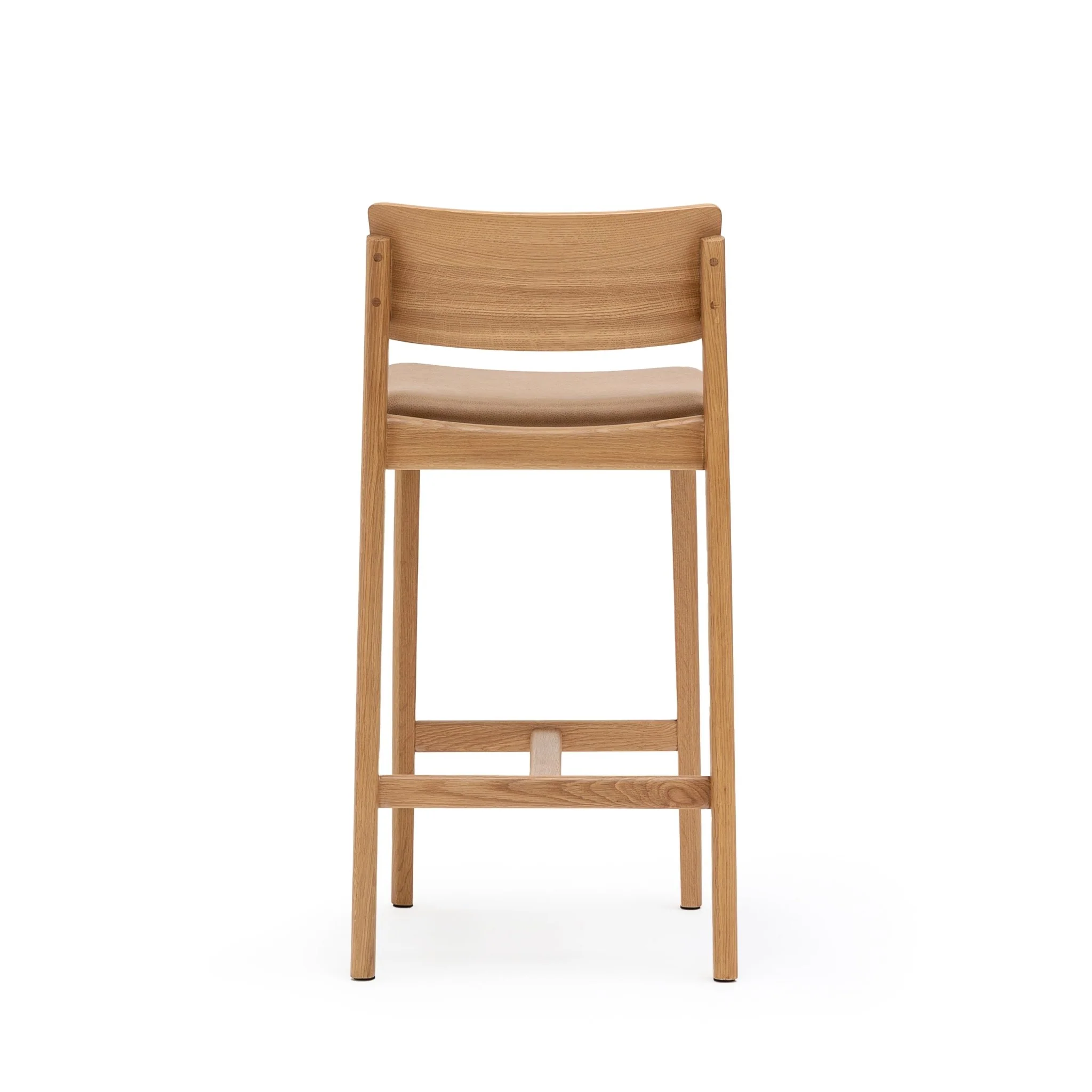 Poise Counter Chair - Light Oak & Pecan Leather - Image 4