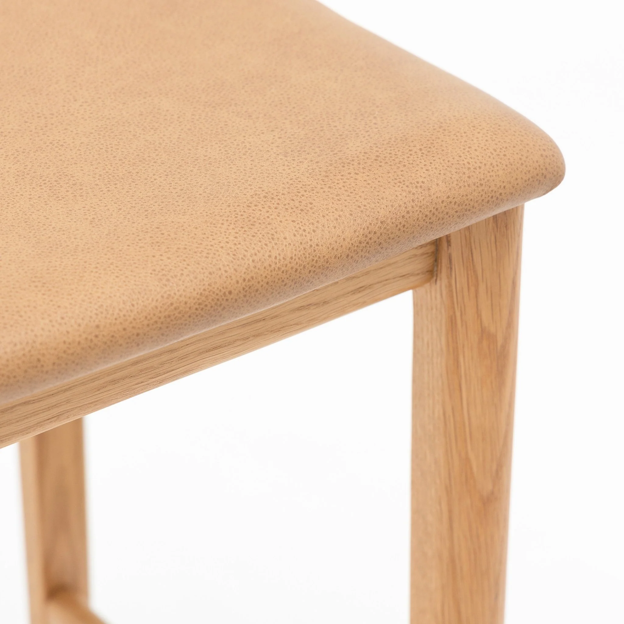 Poise Counter Chair - Light Oak & Pecan Leather - Image 6
