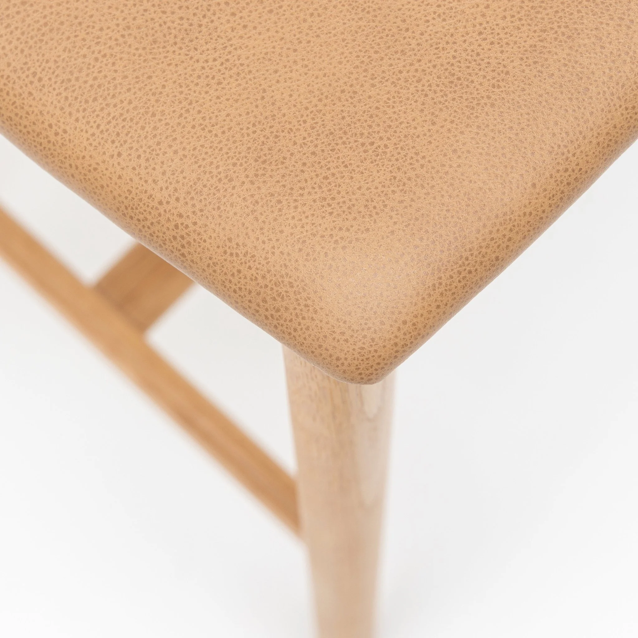 Poise Counter Chair - Light Oak & Pecan Leather - Image 9