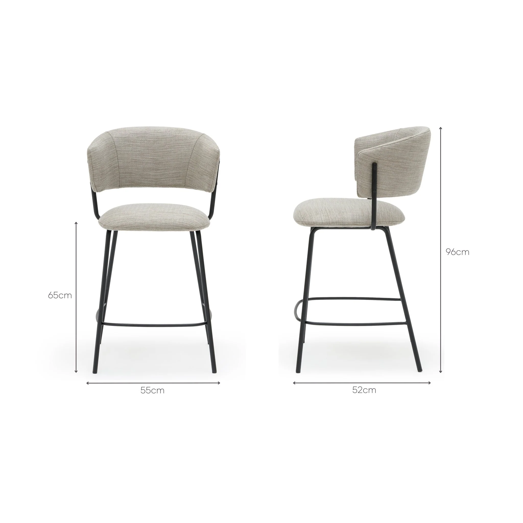 Porto Counter Chair - Light Grey - Image 16